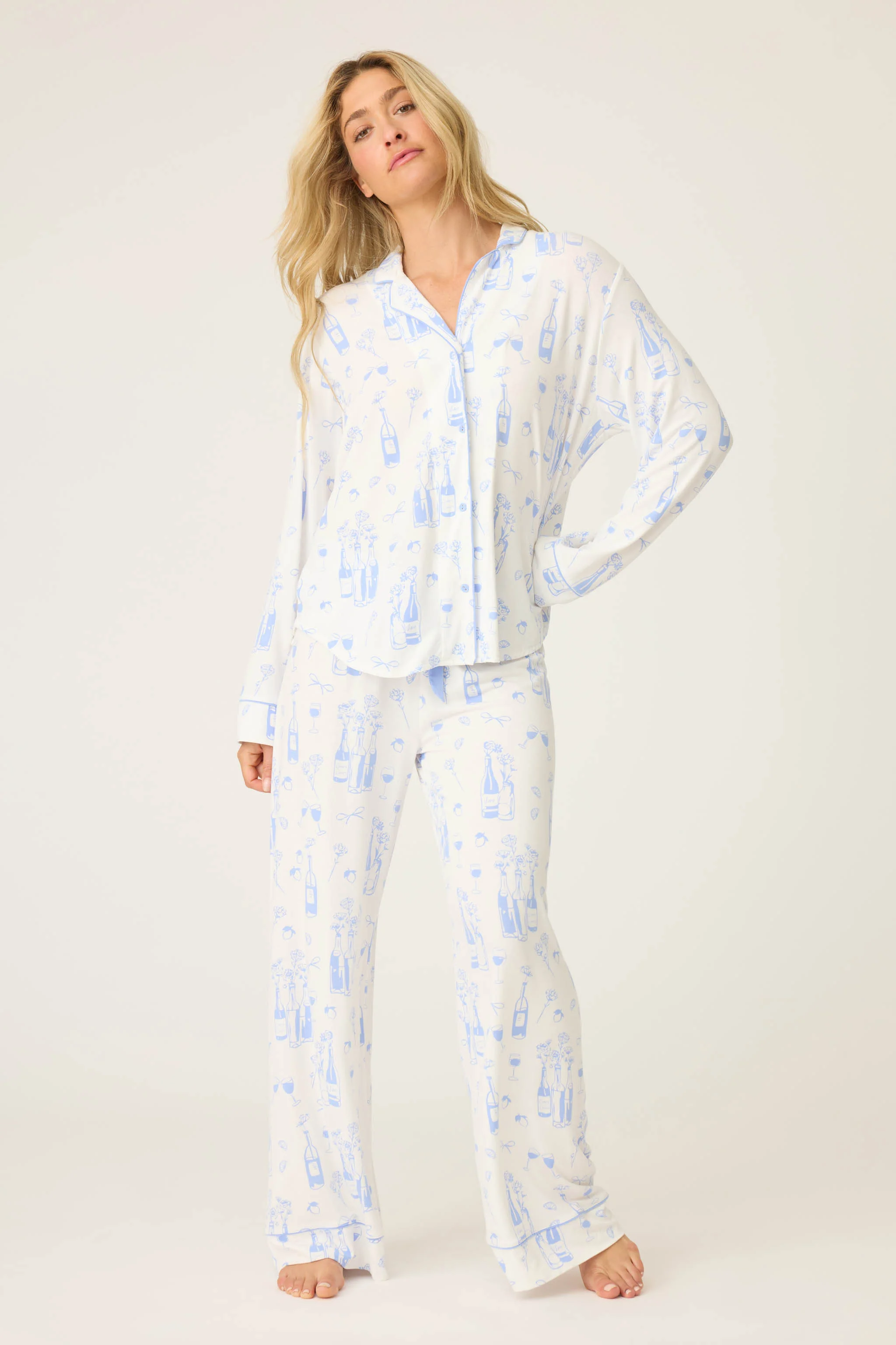 Parisian Dream Whimsical Print Long Sleeve Top - Image 5