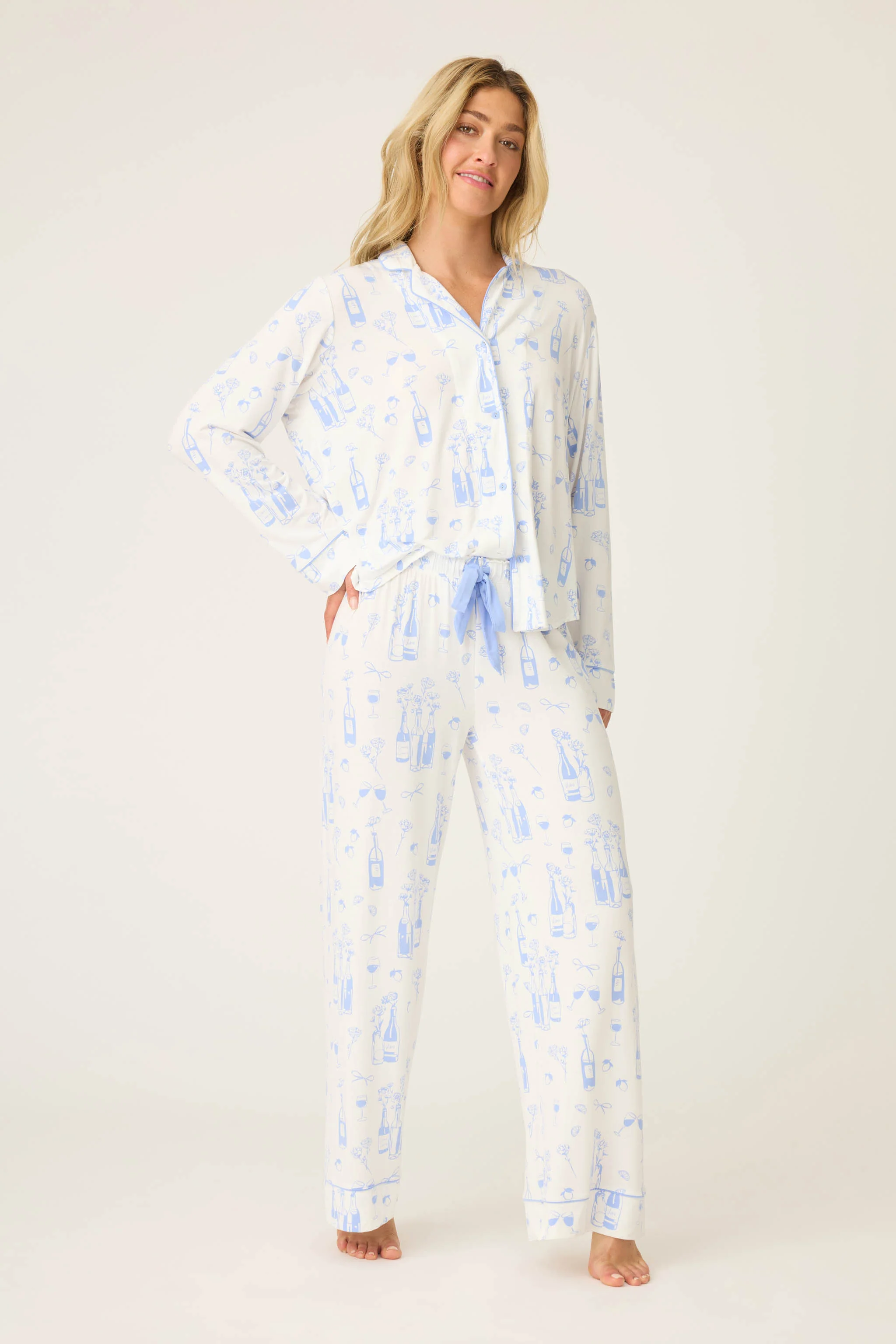 Parisian Dreams Whimsical Print Open Leg Pant - Image 4