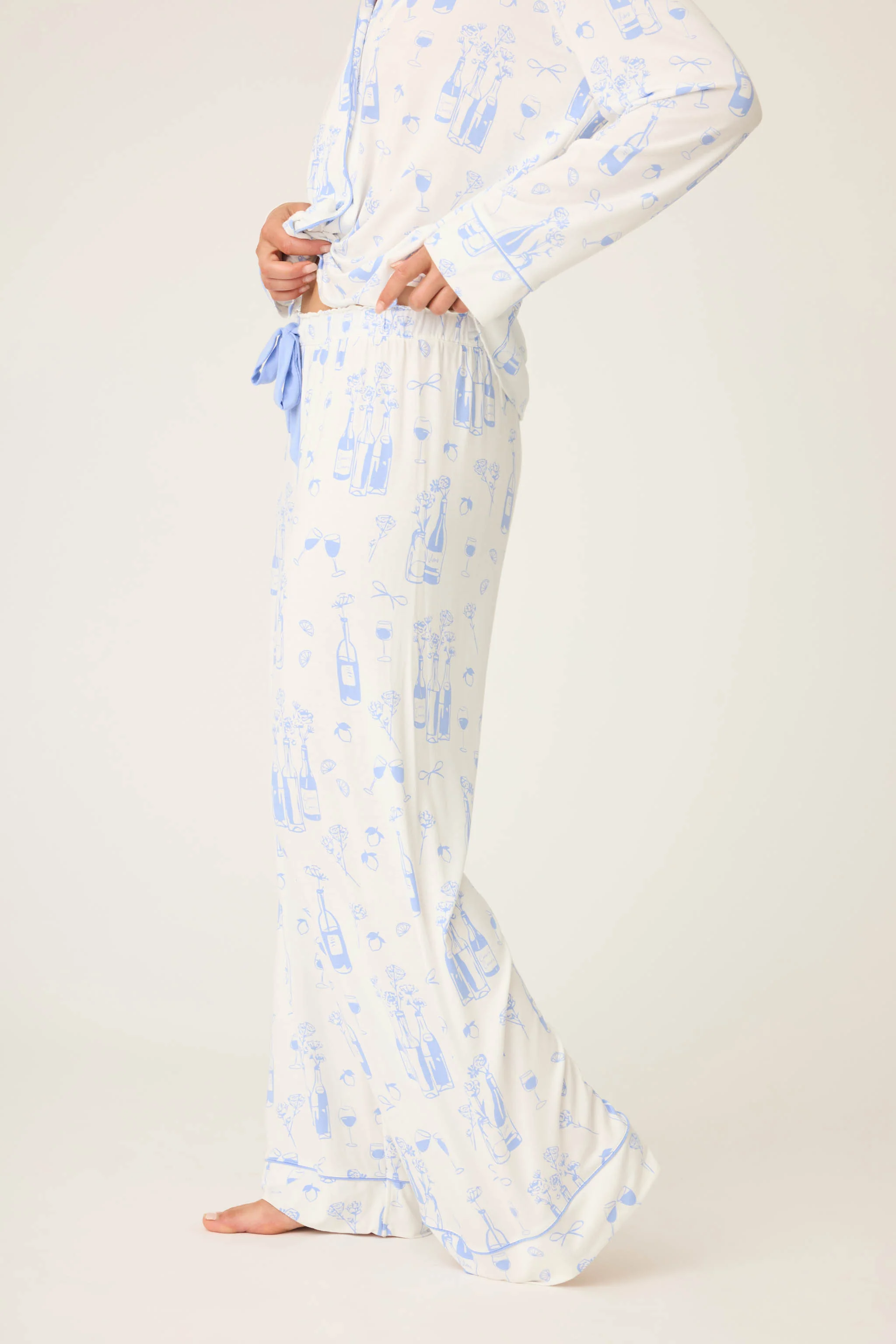 Parisian Dreams Whimsical Print Open Leg Pant - Image 5
