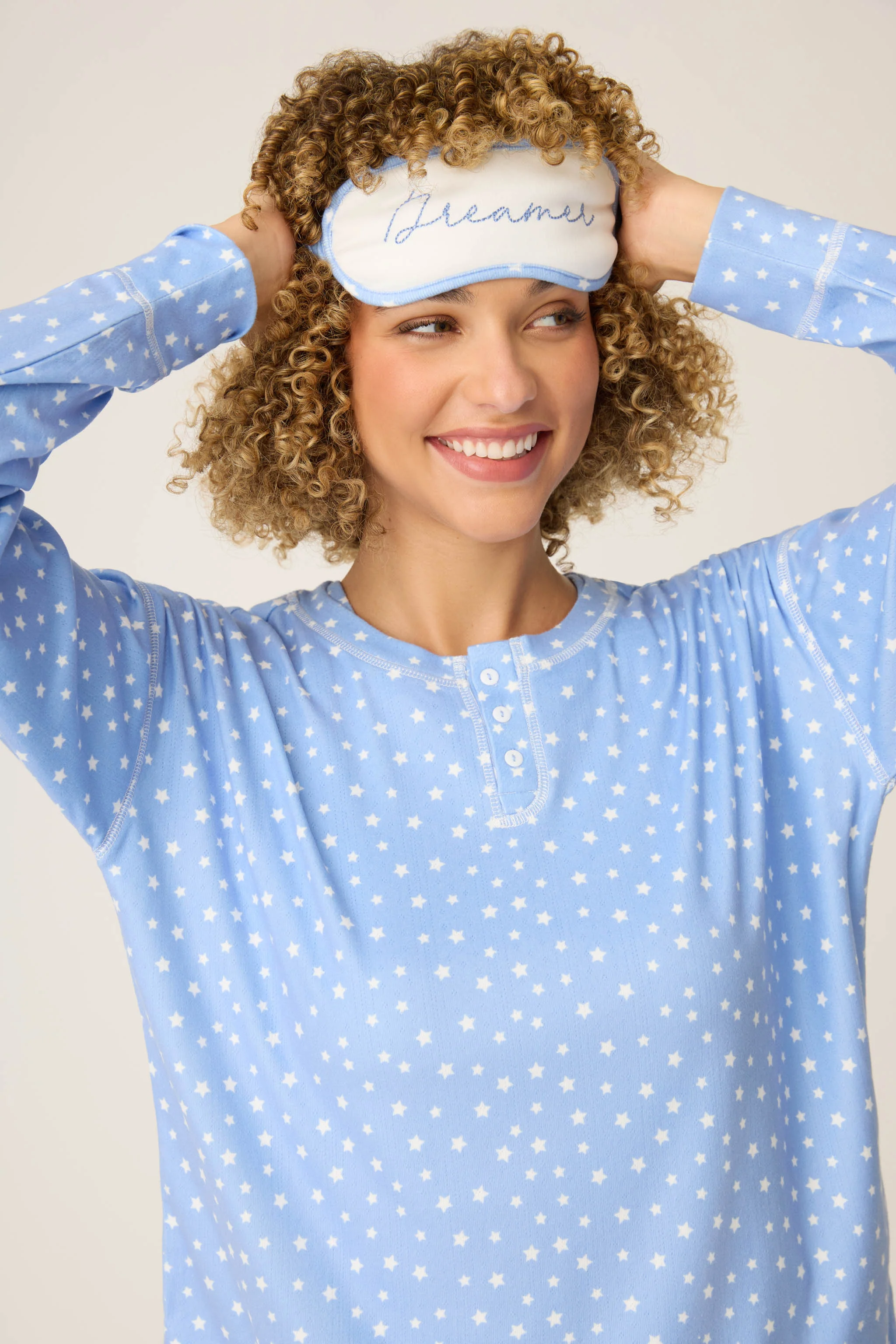 Pointelle Essentials Ditsy Star 4-Piece Loungewear Set - Image 3