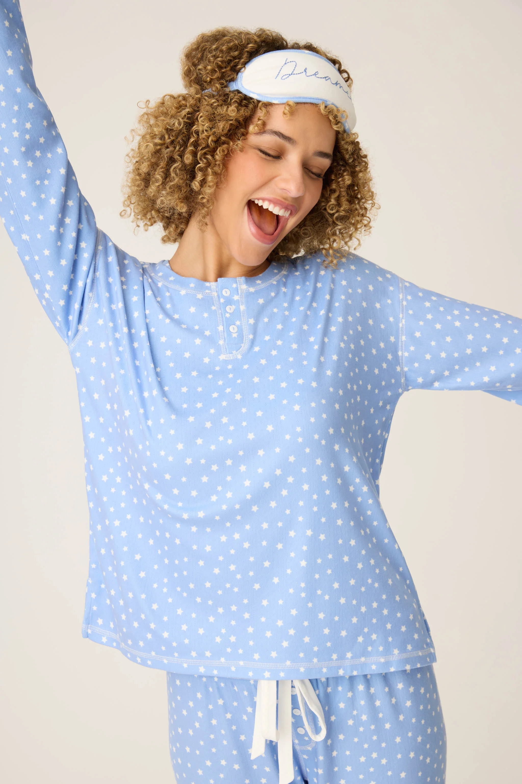 Pointelle Essentials Ditsy Star 4-Piece Loungewear Set - Image 5