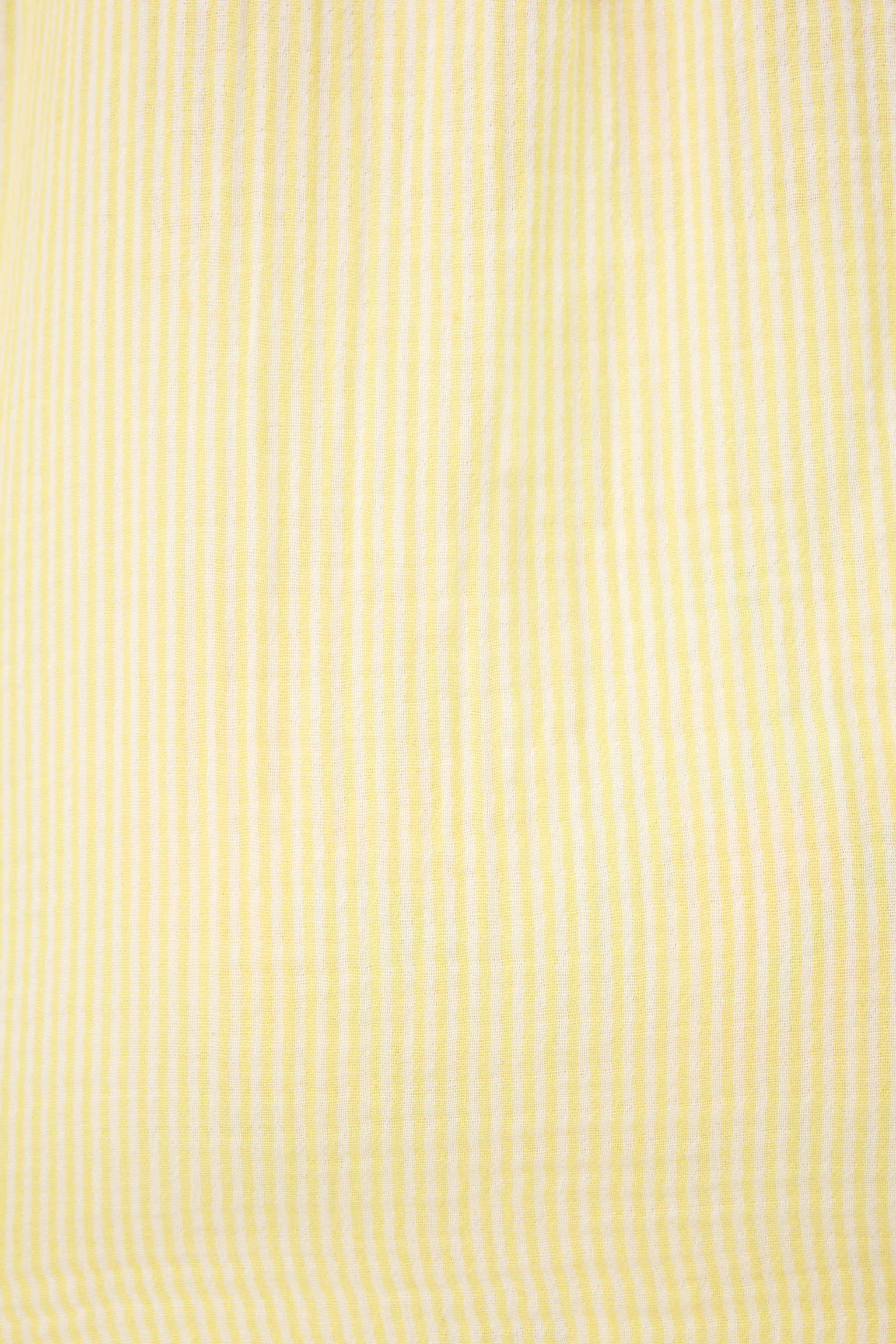 Yellow Stripe Long Sleeve Cotton Gauze Top - Image 7