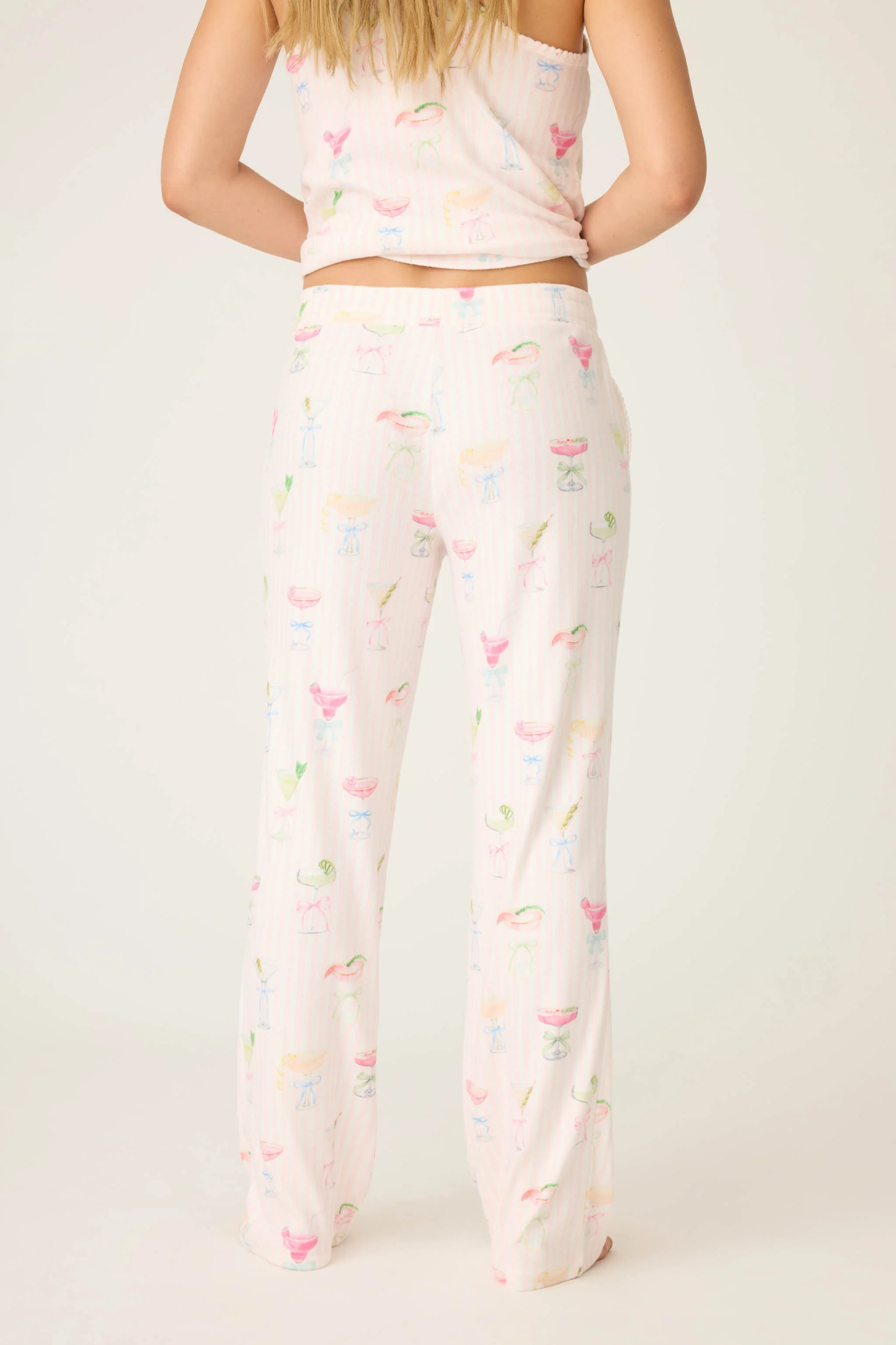 Pretty Punch Cocktail Print Open Leg Pants - Image 6