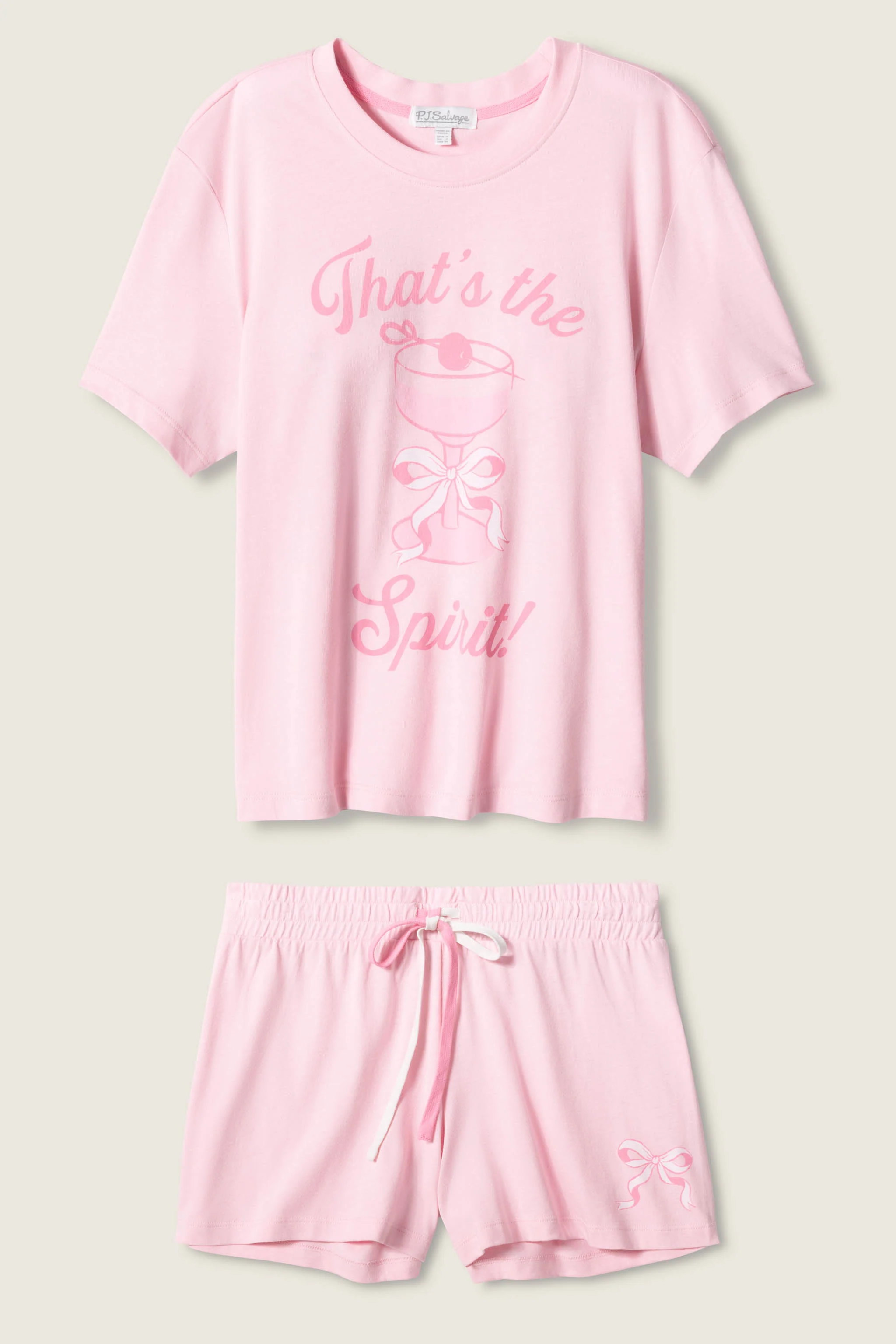 Pretty Punch That's The Spirit Loungewear Short Set - Image 2
