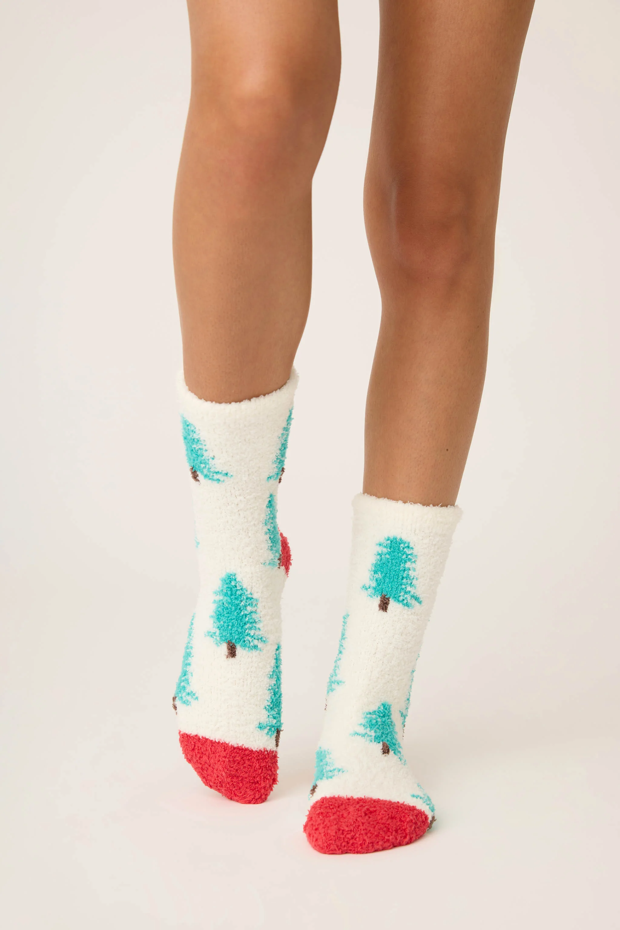 Winter Tree Fuzzy Crew Socks - Image 4