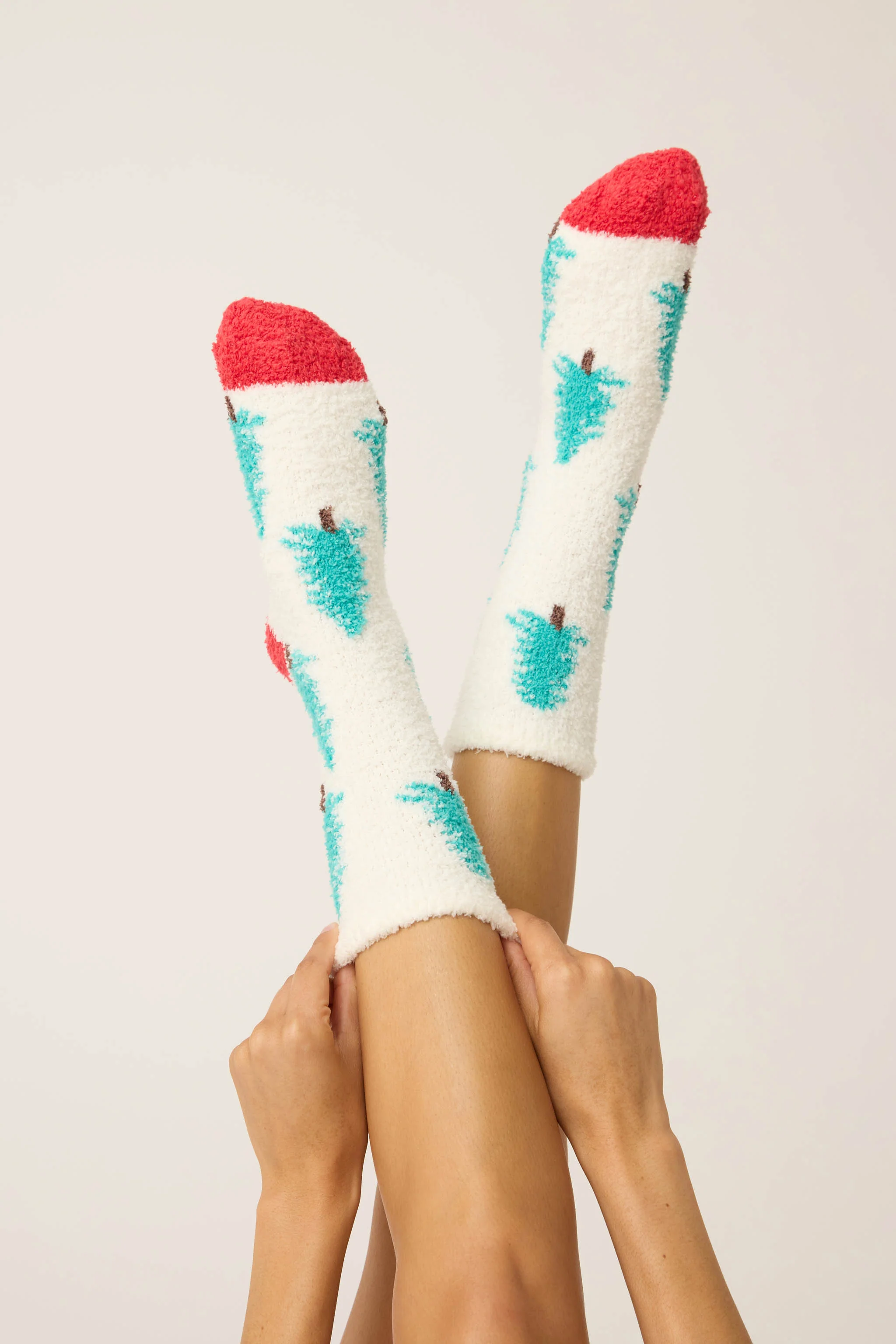 Winter Tree Fuzzy Crew Socks - Image 5
