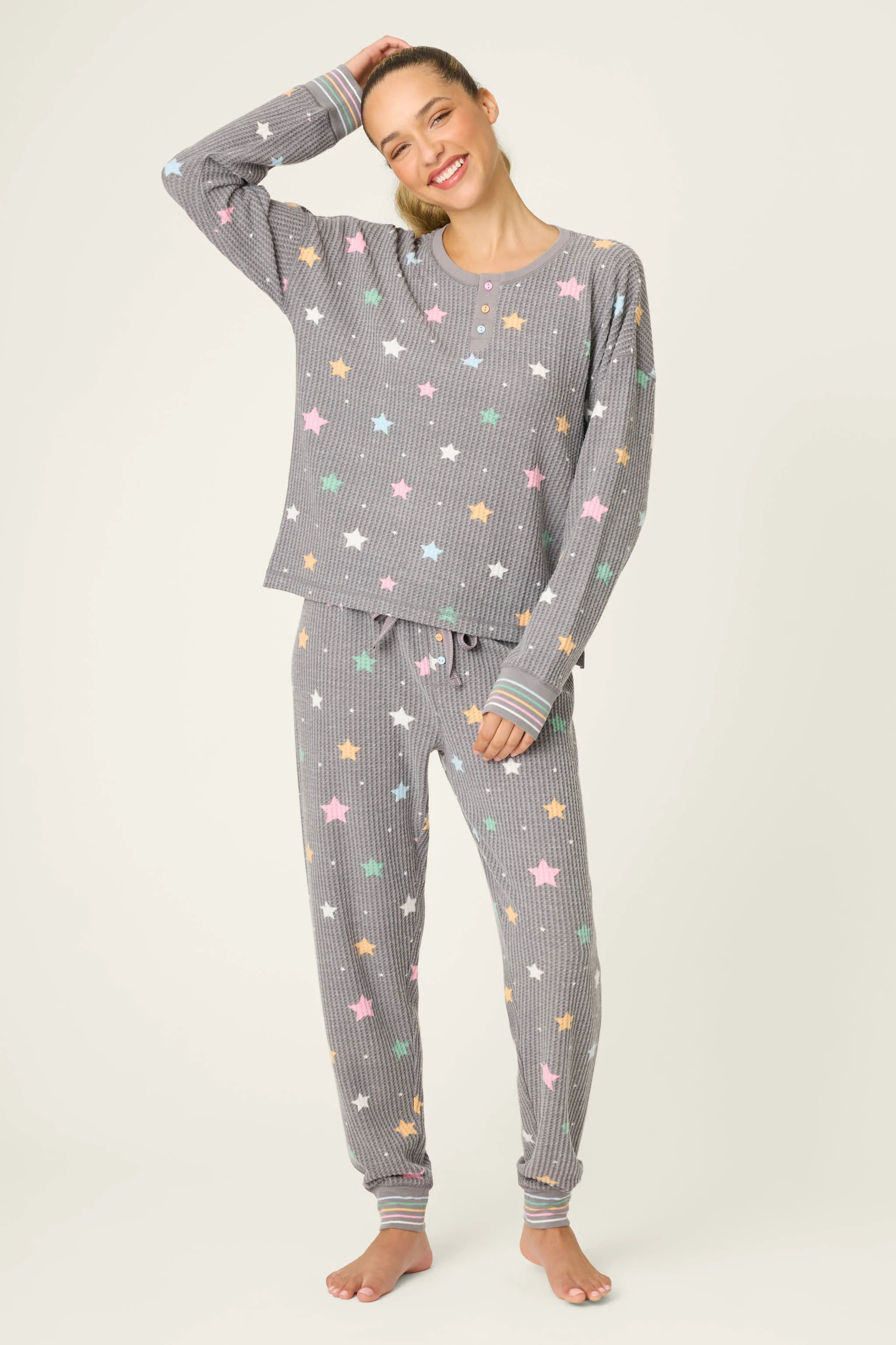 Ski Jammie Classics Starlight Starbright Charcoal PJ Set