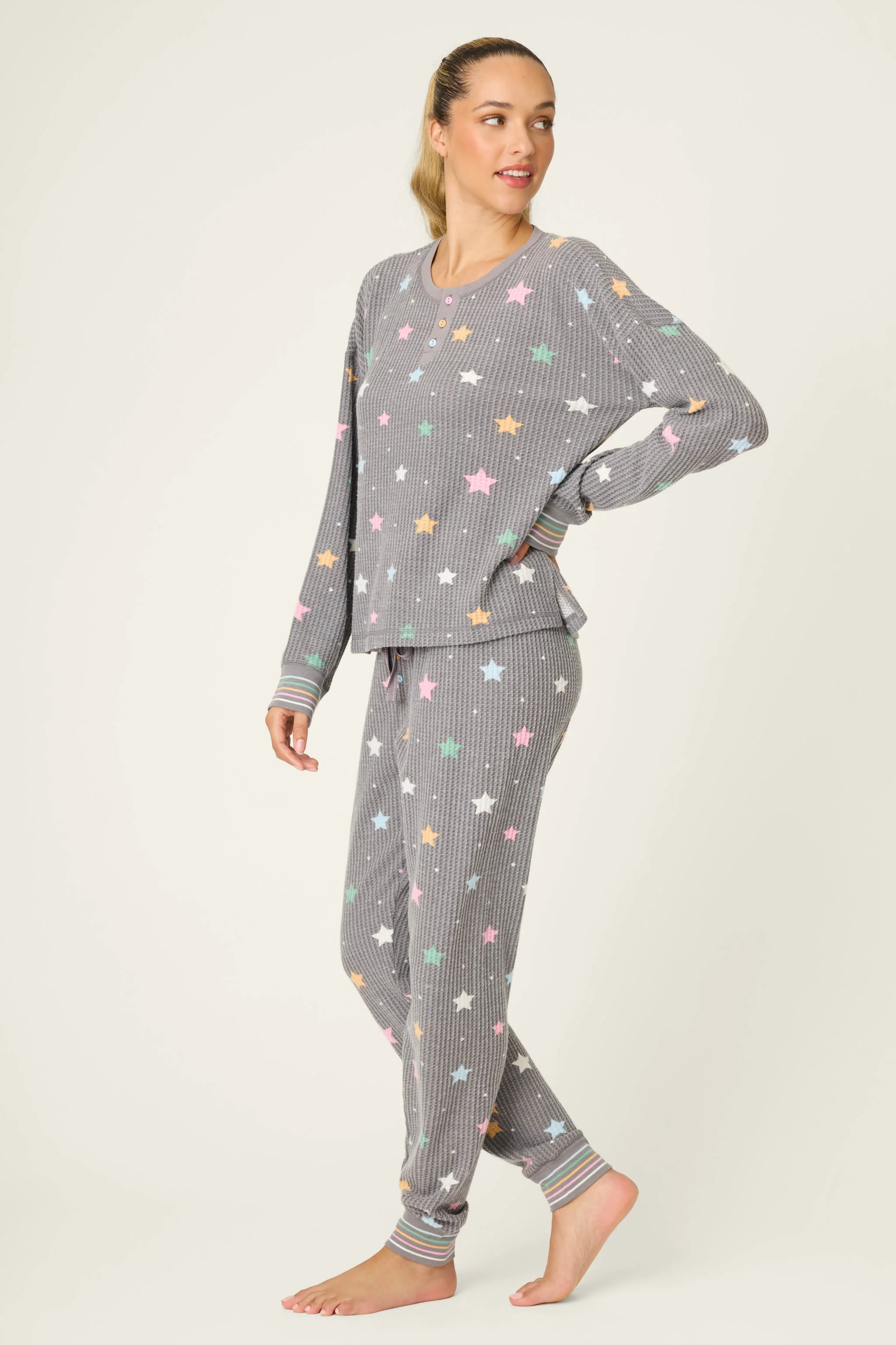 Ski Jammie Classics Starlight Starbright Charcoal PJ Set - Image 3
