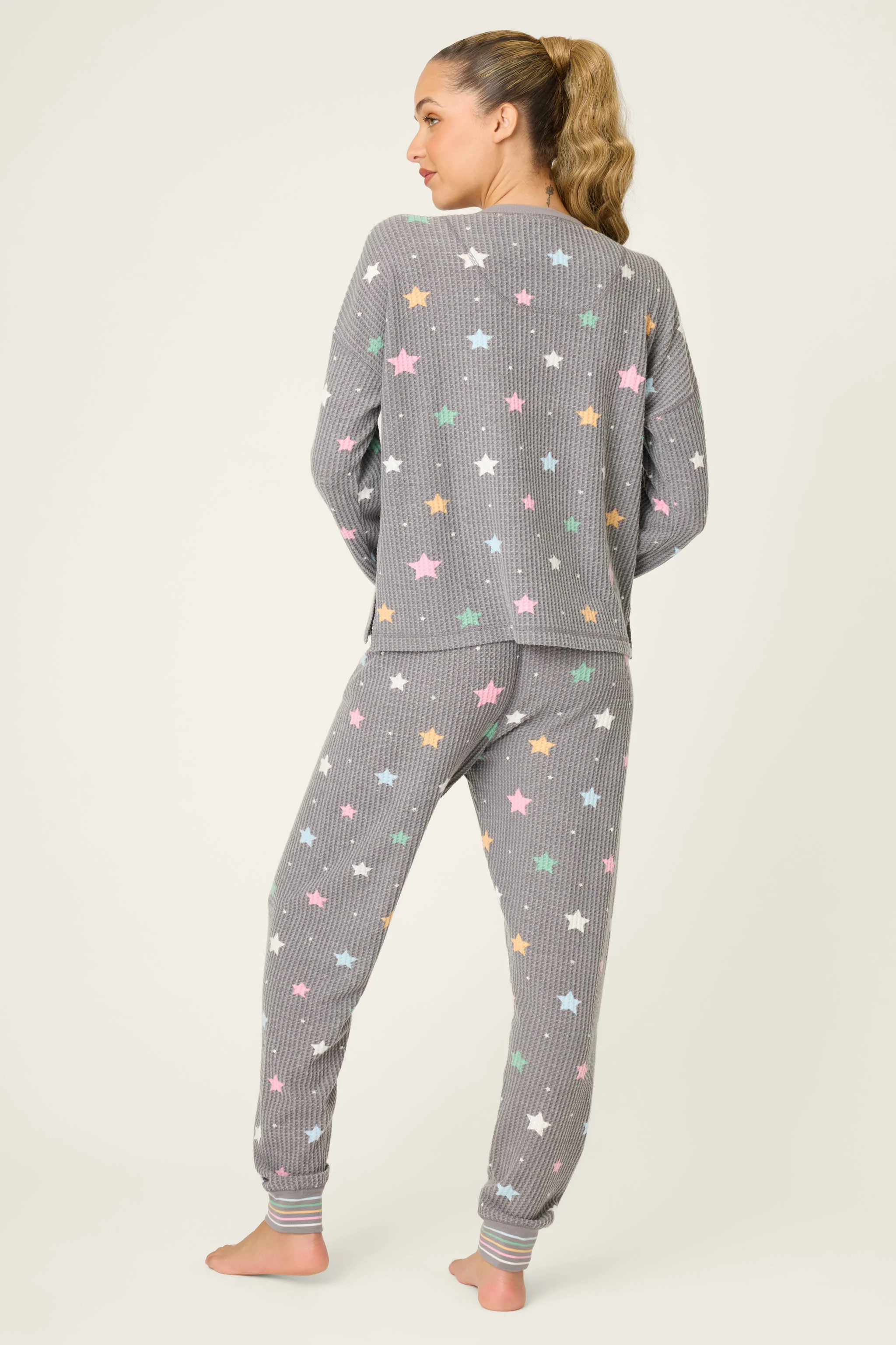 Ski Jammie Classics Starlight Starbright Charcoal PJ Set - Image 4