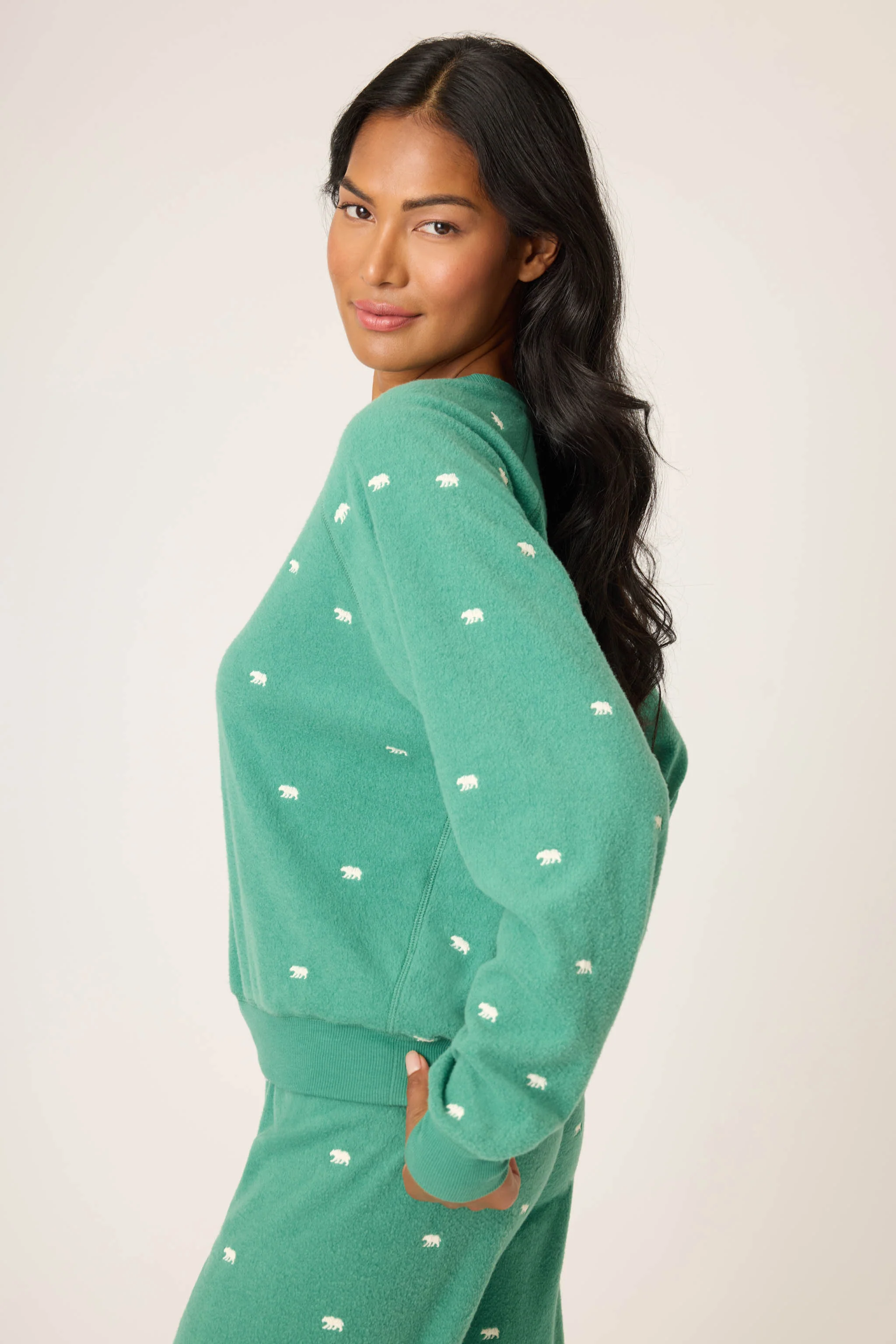 The Outsider Embroidered Bear Fleece Sweatshirt - Image 4