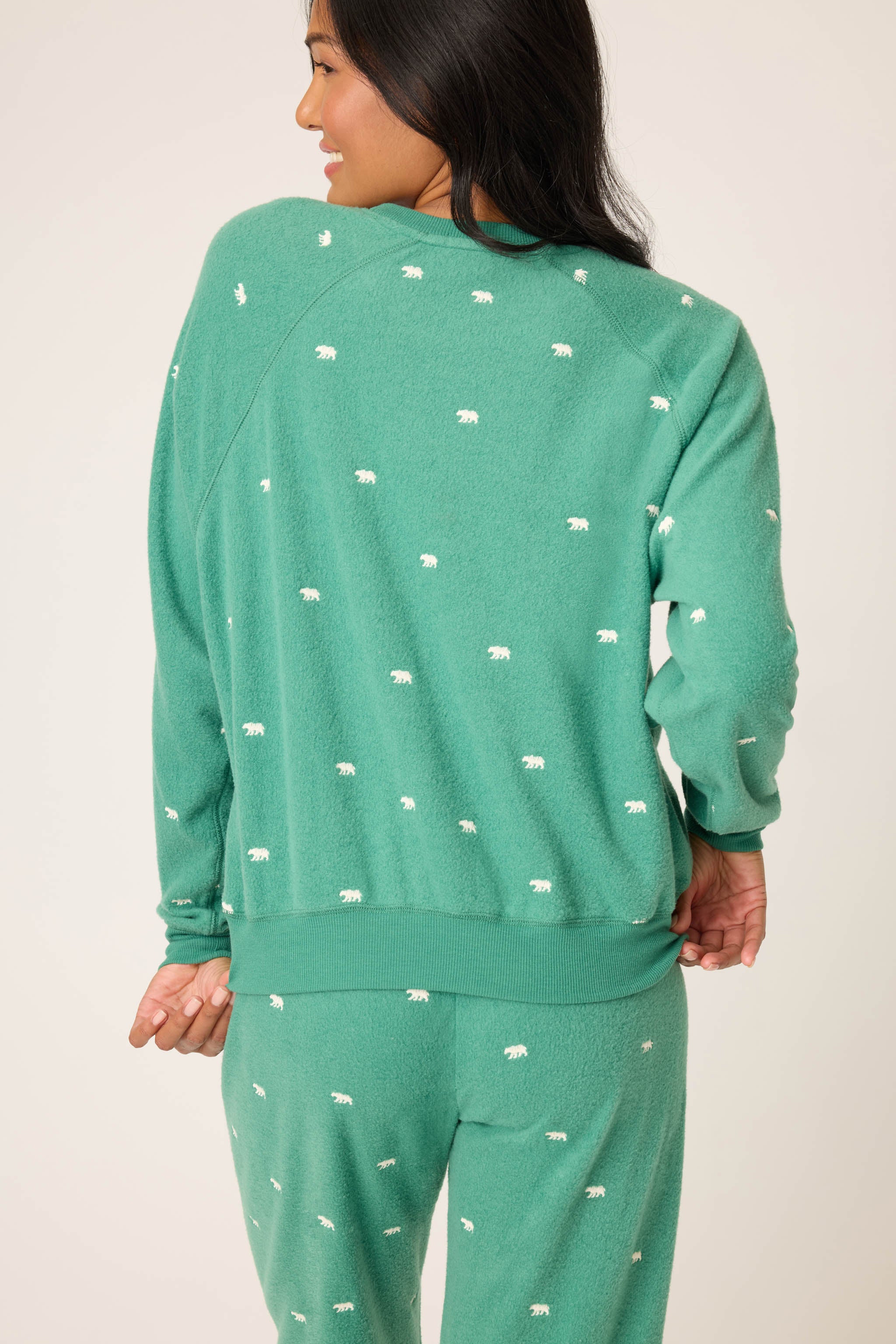The Outsider Embroidered Bear Fleece Sweatshirt - Image 5