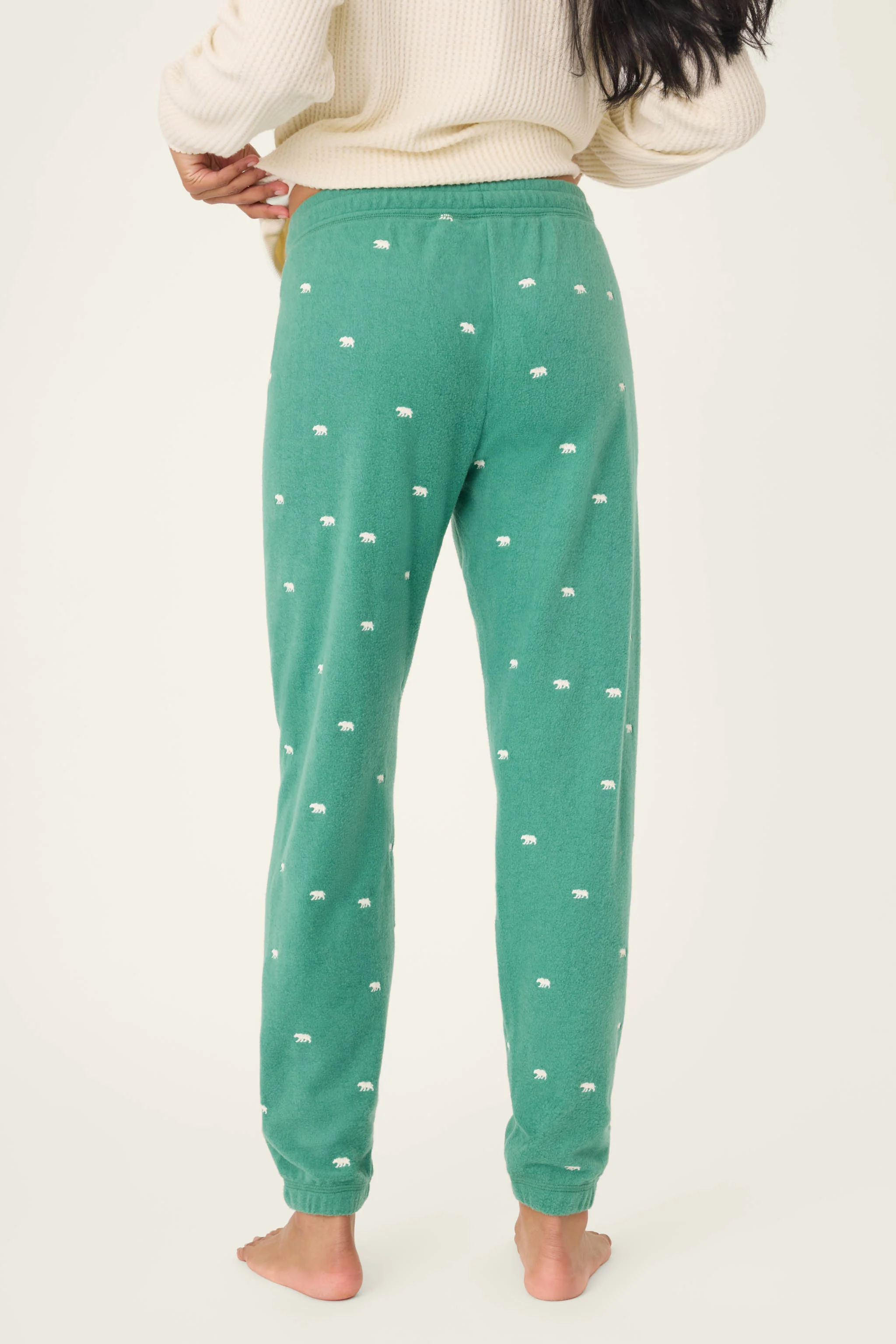 The Outsider Embroidered Bear Fleece Banded Pants - Image 4