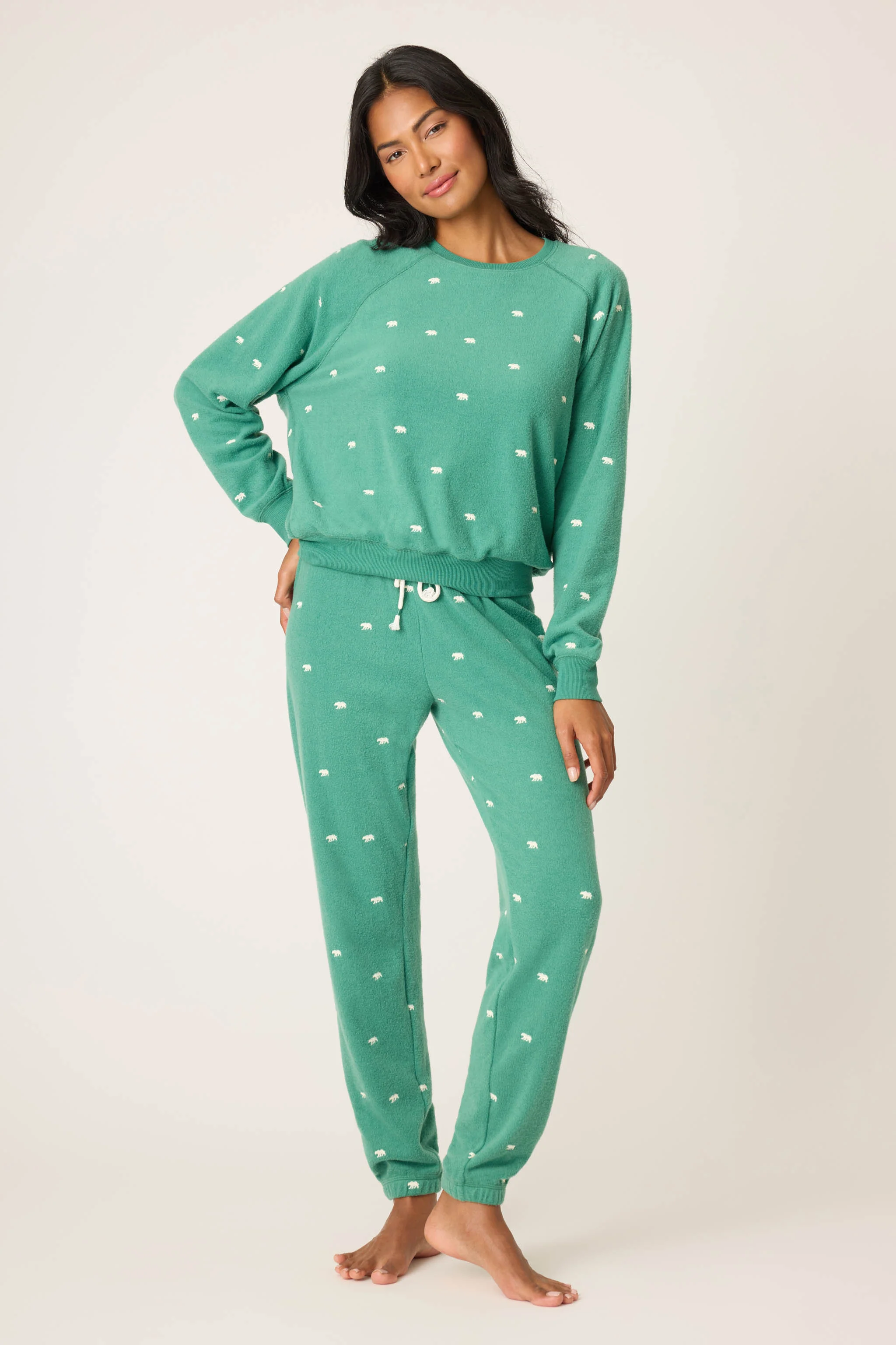 The Outsider Embroidered Bear Fleece Lounge Set - Image 3