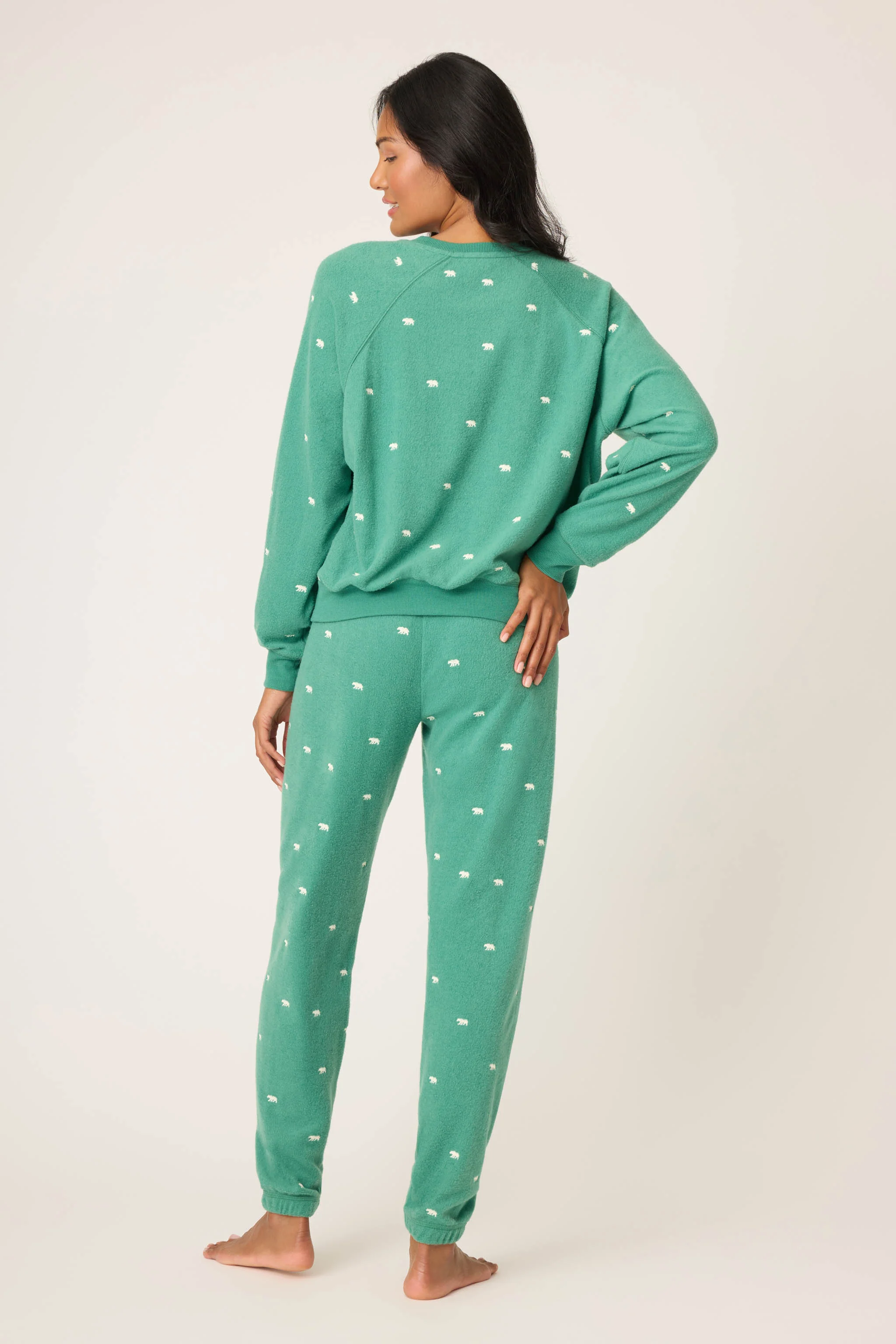 The Outsider Embroidered Bear Fleece Lounge Set - Image 4