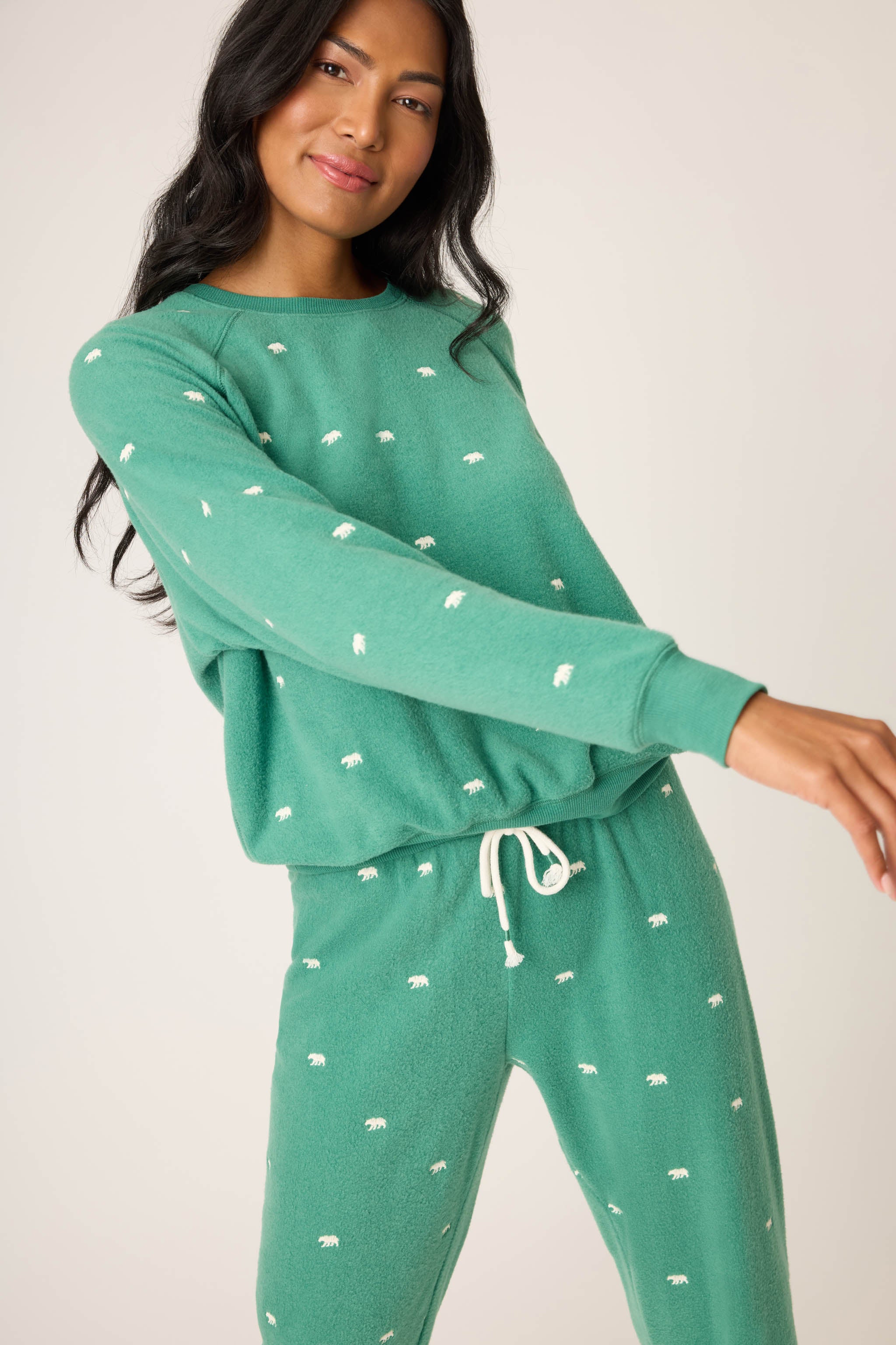 The Outsider Embroidered Bear Fleece Lounge Set - Image 6