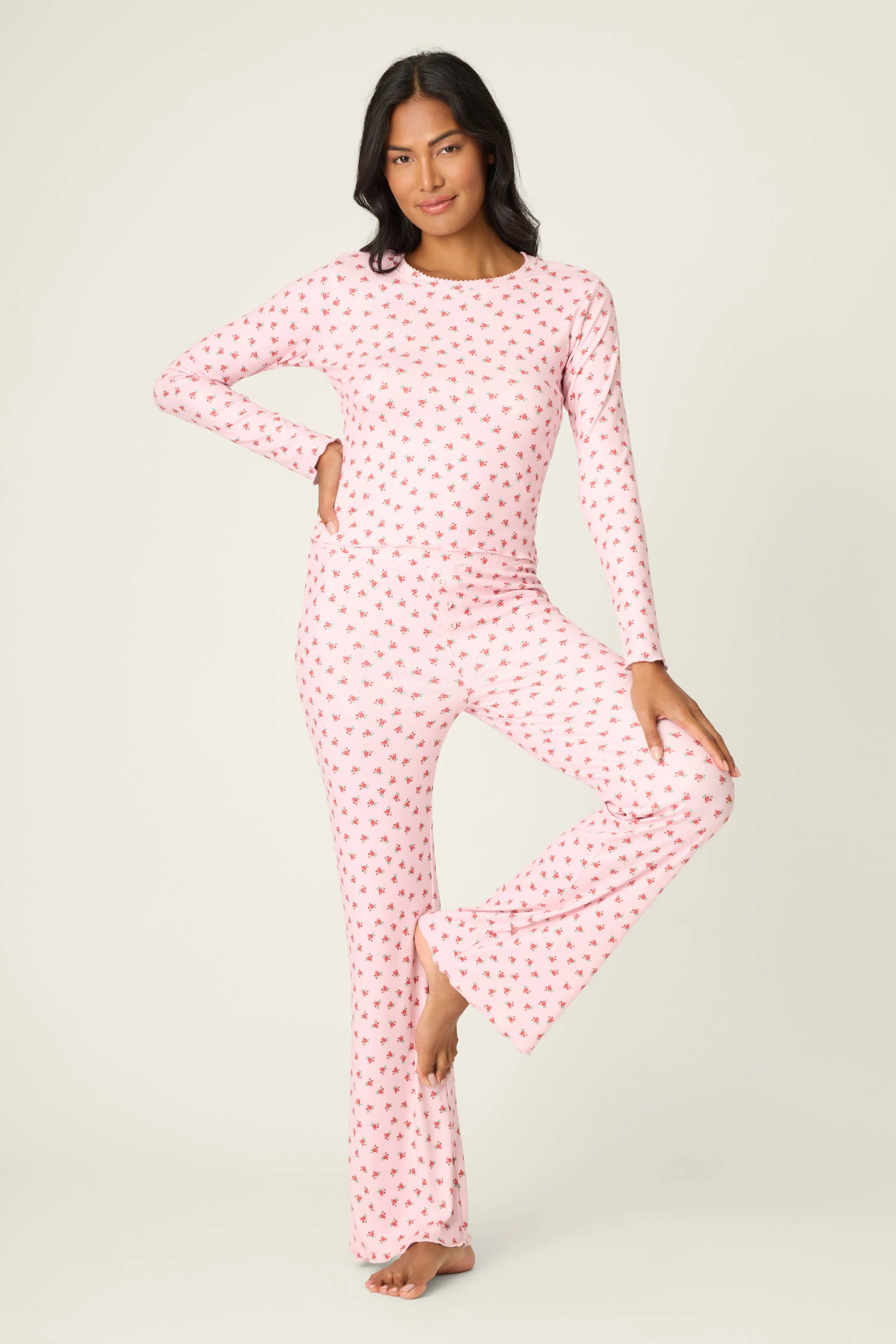 Crazy For The Holidays Ditsy Floral Print Pants Set - Image 4