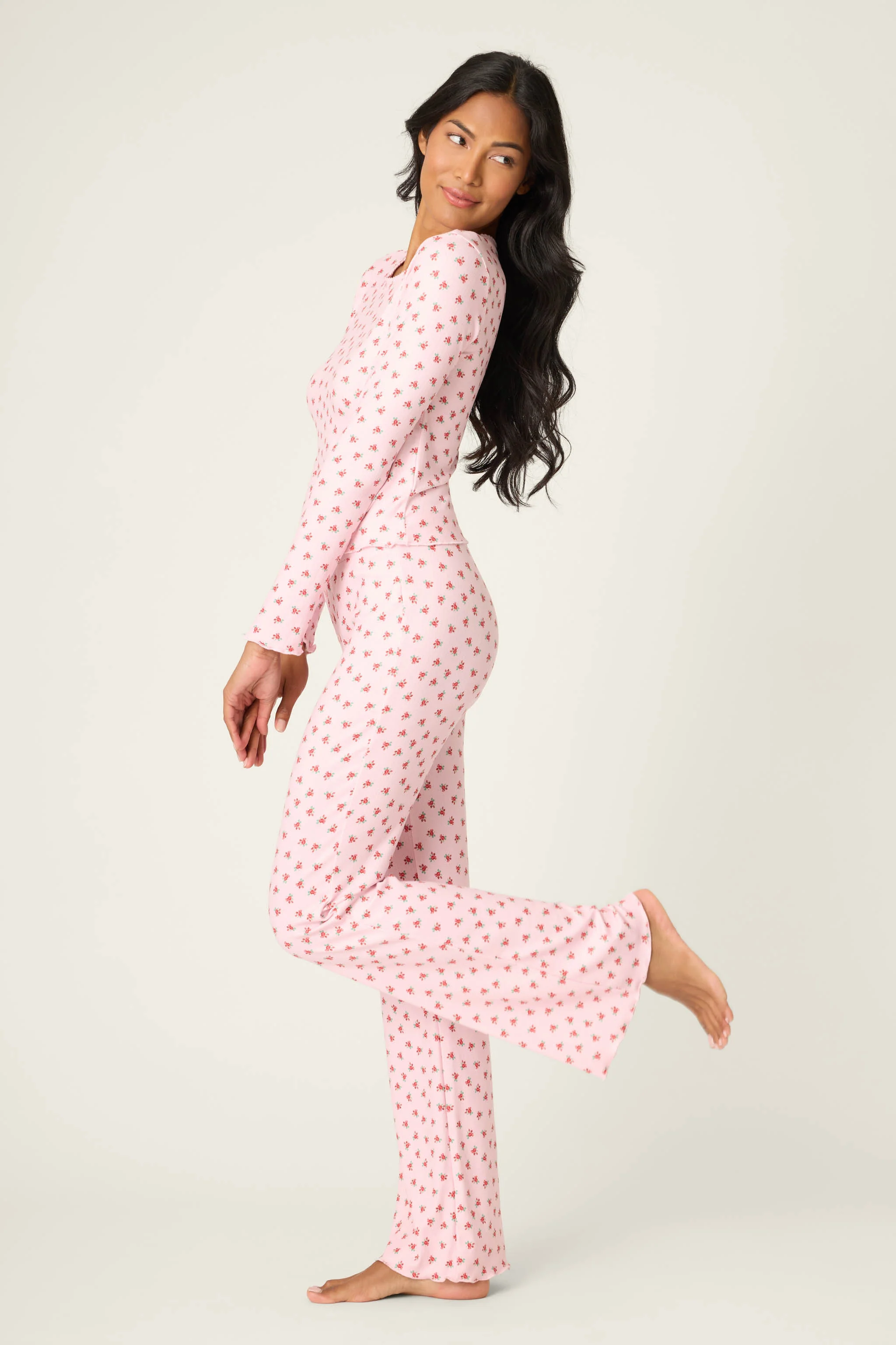 Crazy For The Holidays Ditsy Floral Print Pants Set - Image 5