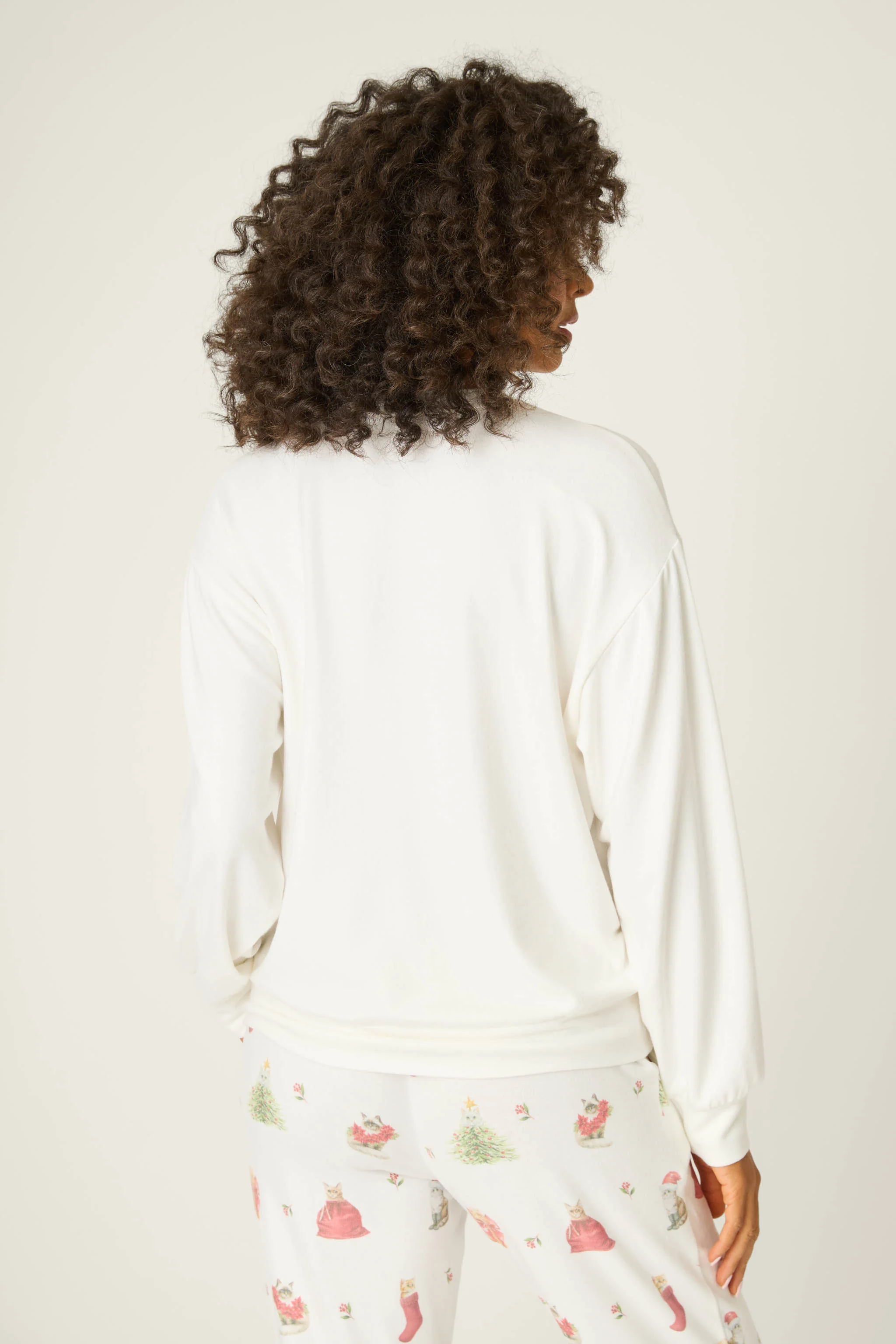 Feline Festive Cat Print Sweater - Image 2