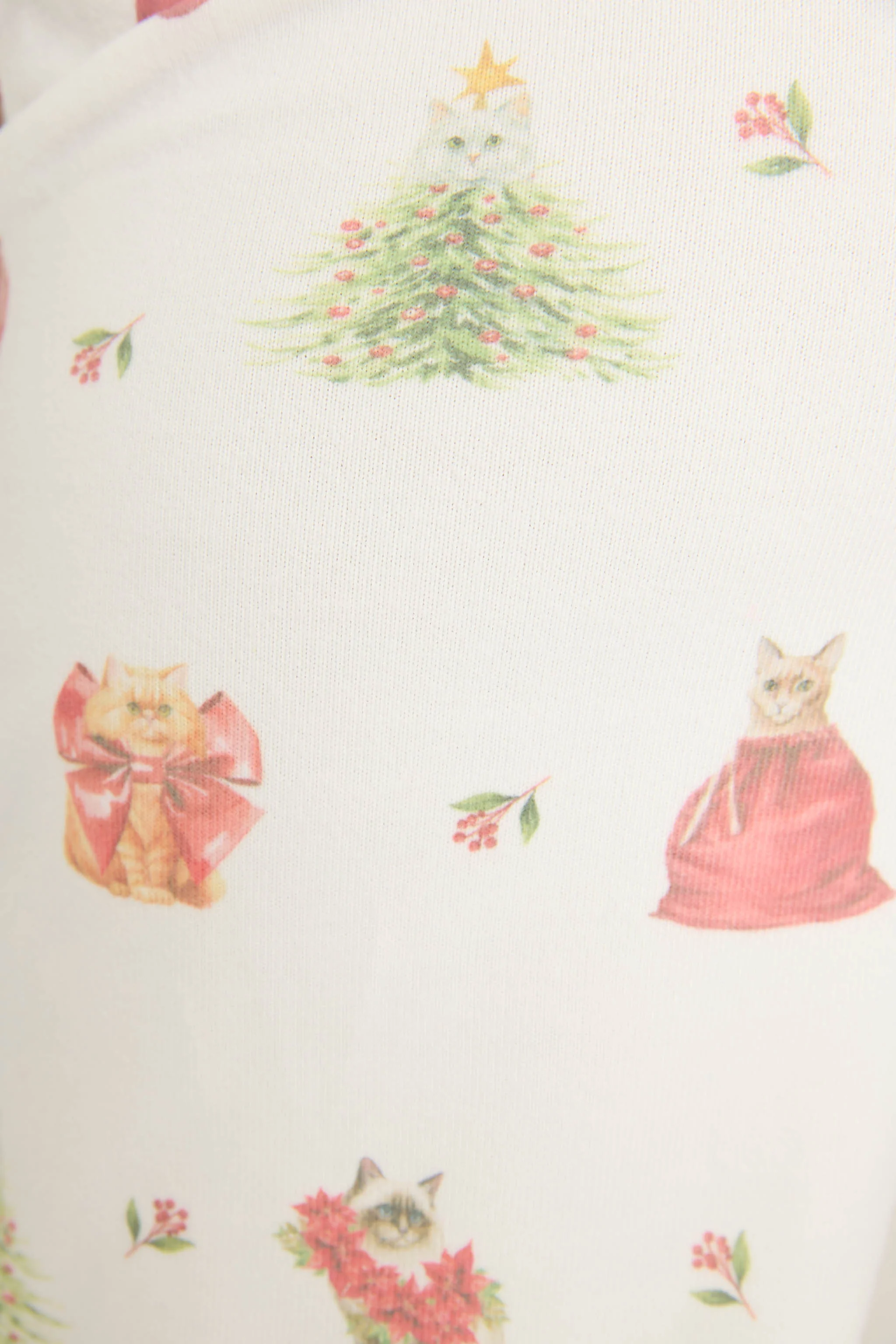 Feline Festive Cat Print Banded Pants - Image 2