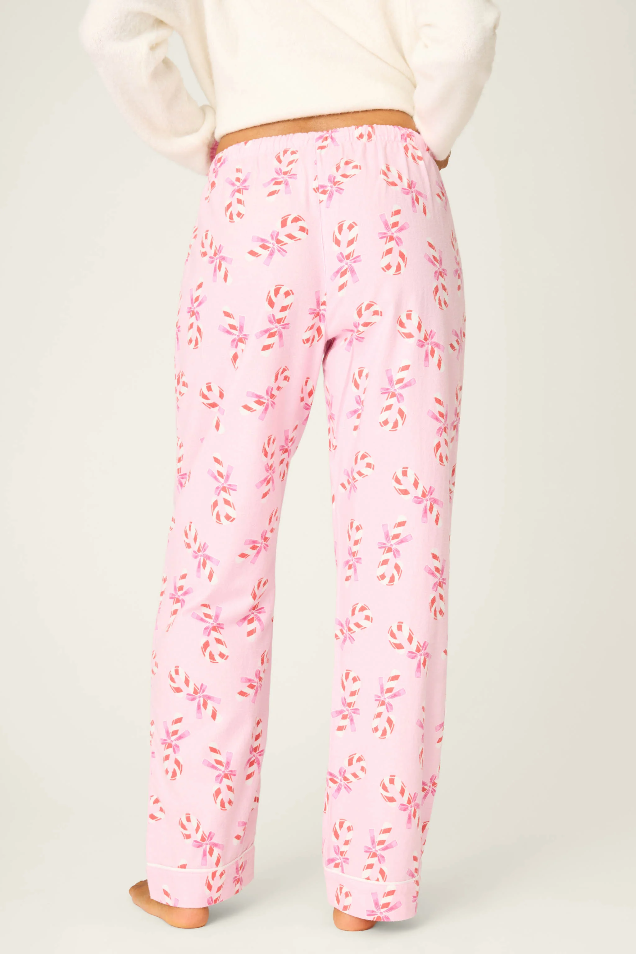Sweeter Than Sugar Candy Cane Print Flannel Pants - Image 4