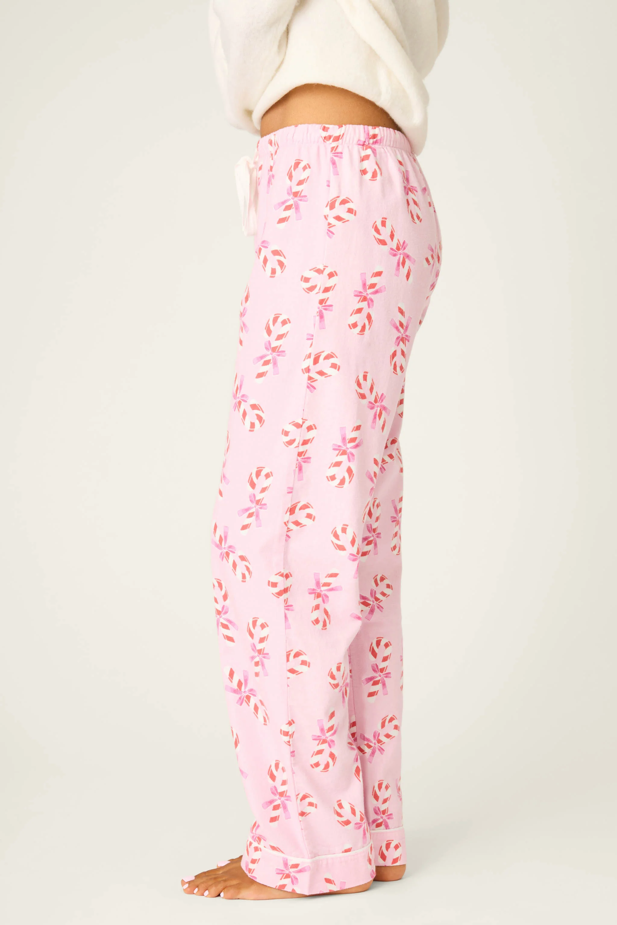 Sweeter Than Sugar Candy Cane Print Flannel Pants - Image 6