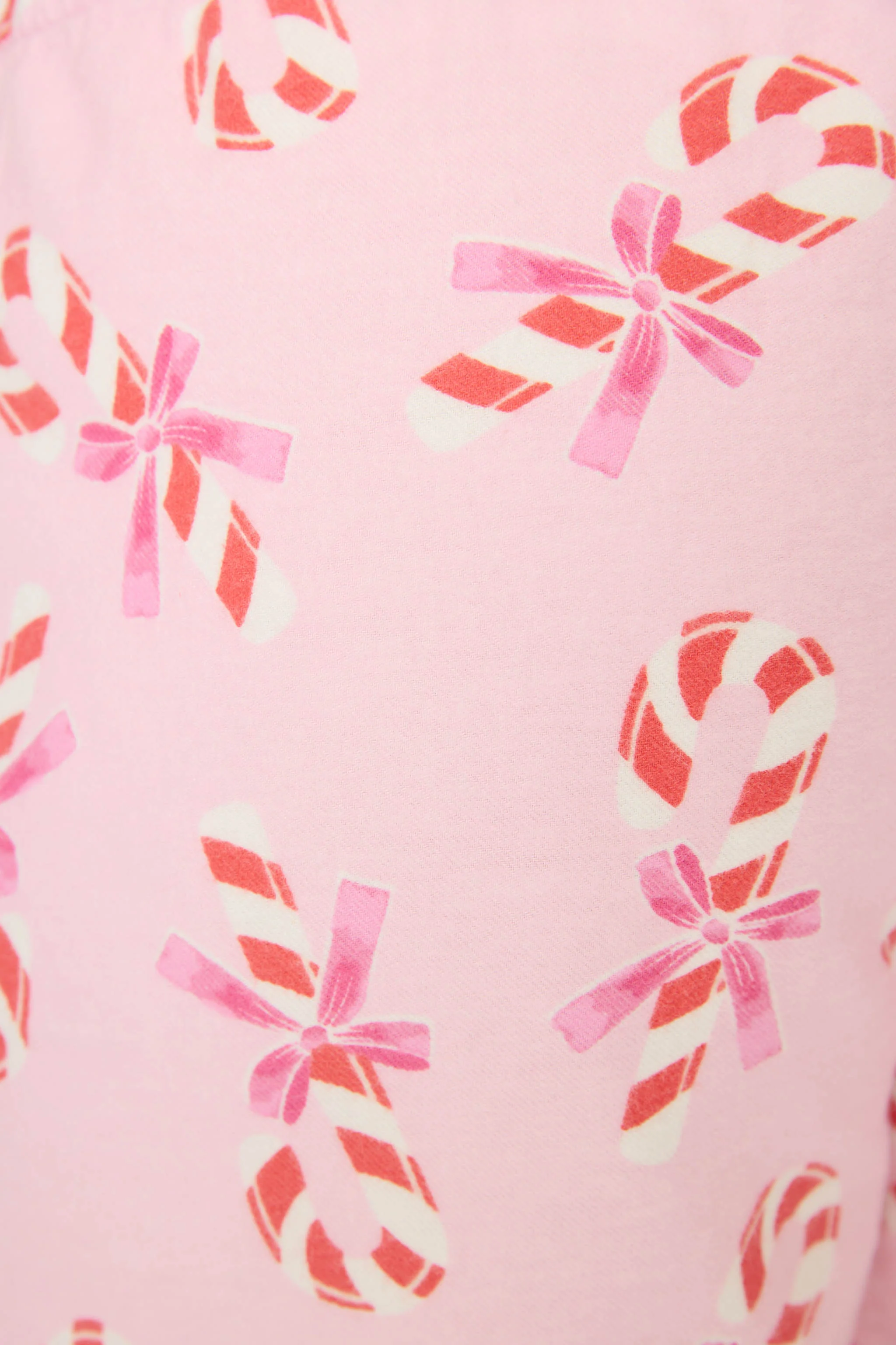 Sweeter Than Sugar Candy Cane Print Flannel Shorts - Image 2