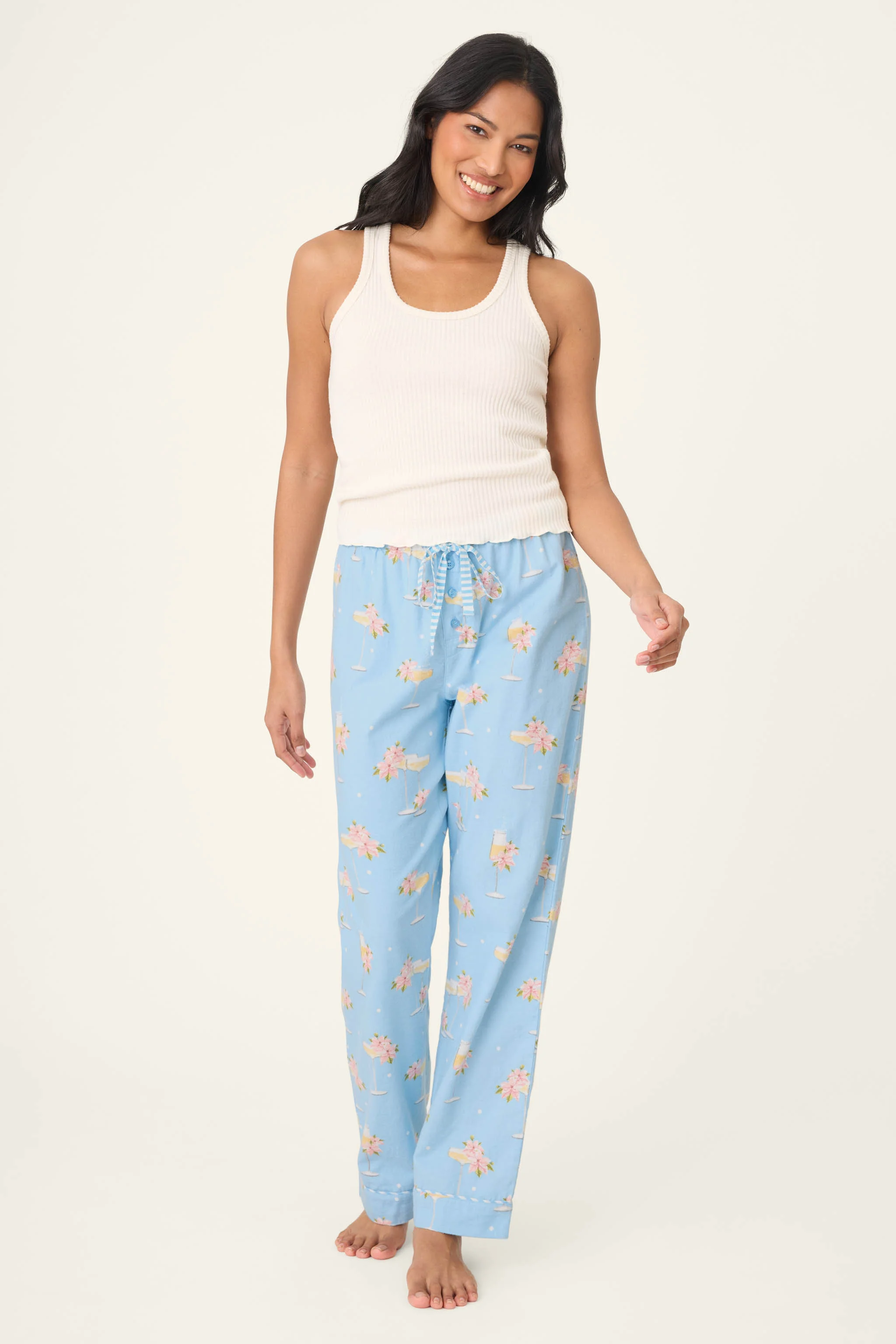 Fizz the Season Open Leg Flannel Pants - Image 3