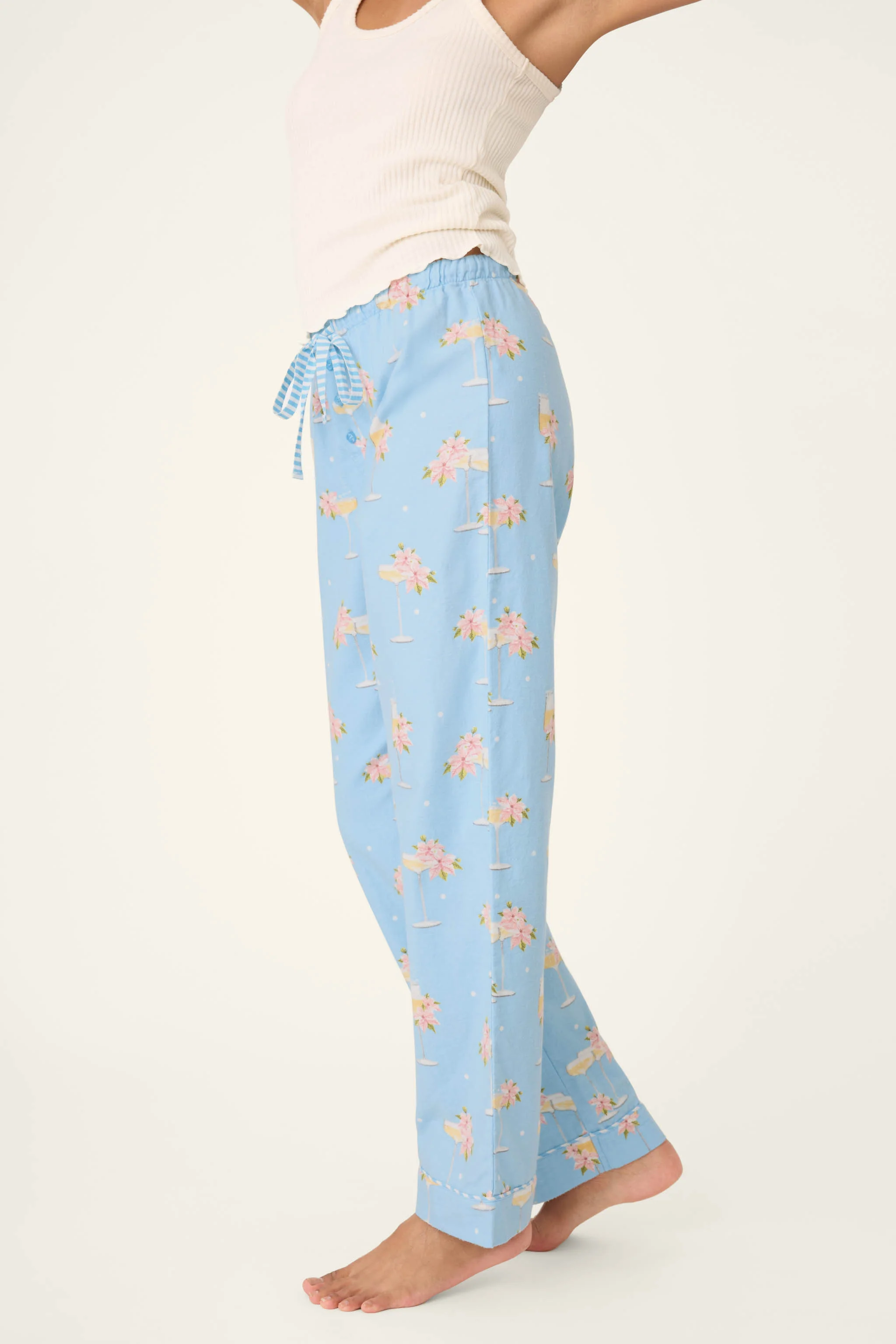 Fizz the Season Open Leg Flannel Pants - Image 4