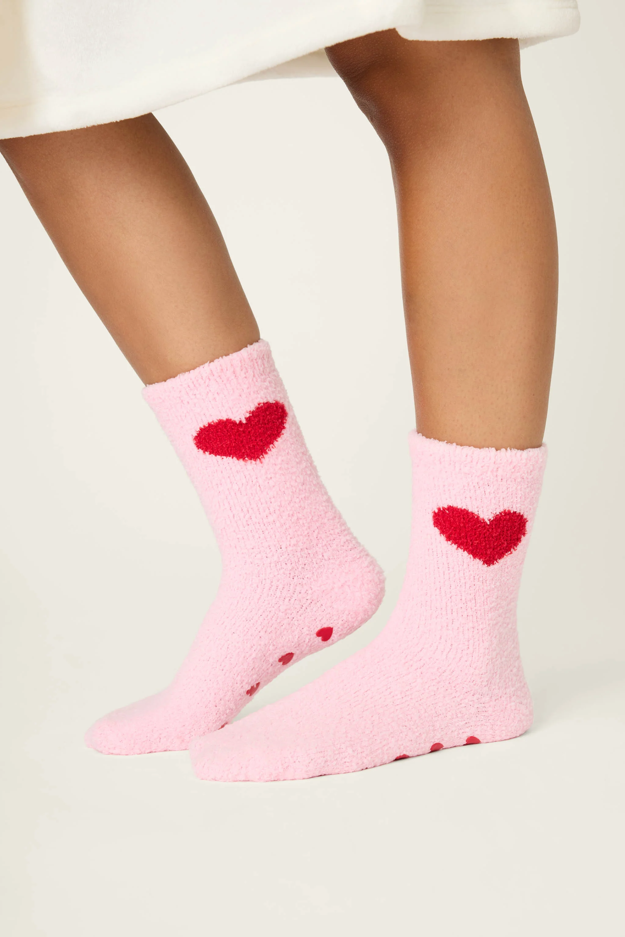 Sweeter Than Sugar Heart Print Crew Socks - Image 3