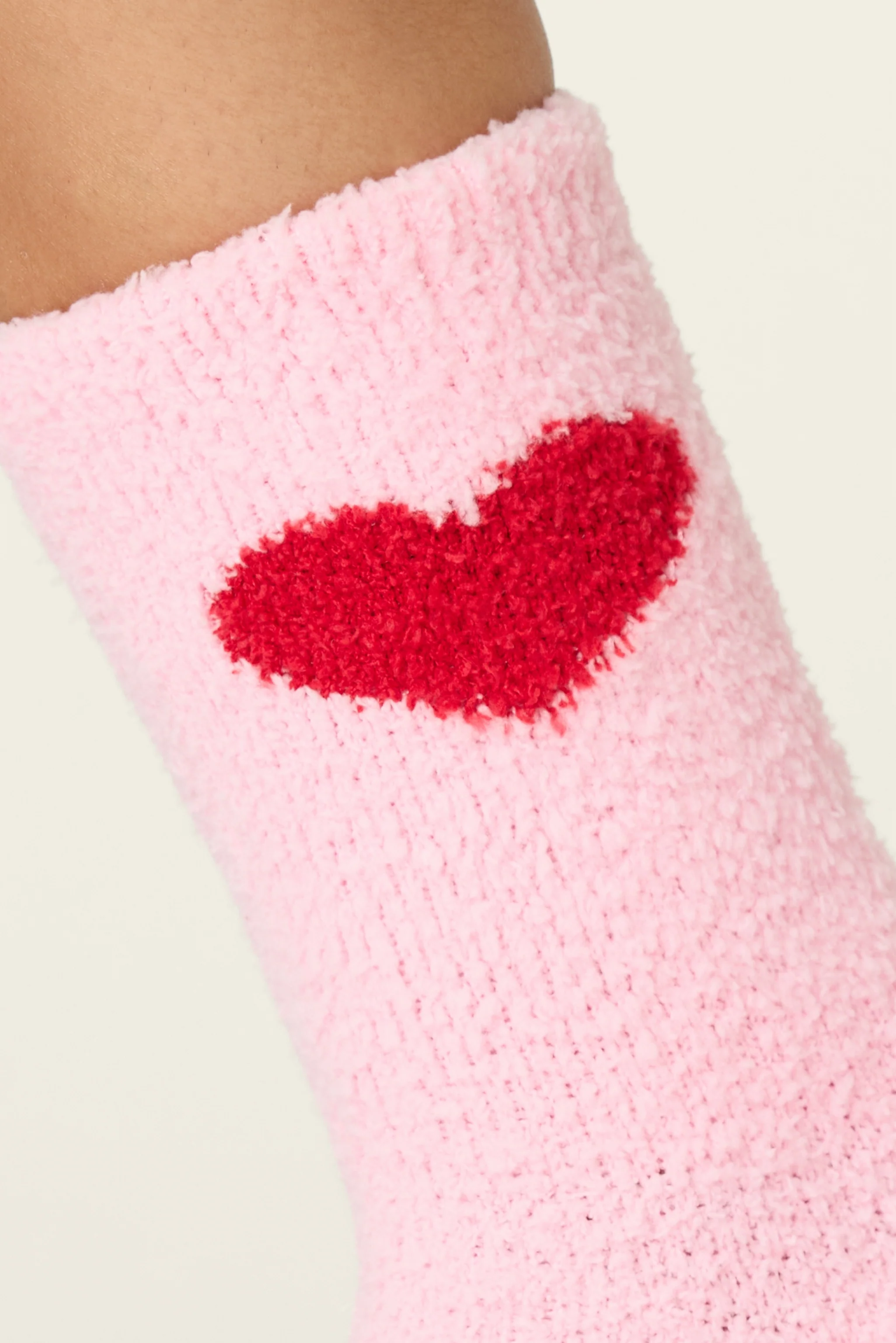Sweeter Than Sugar Heart Print Crew Socks - Image 5