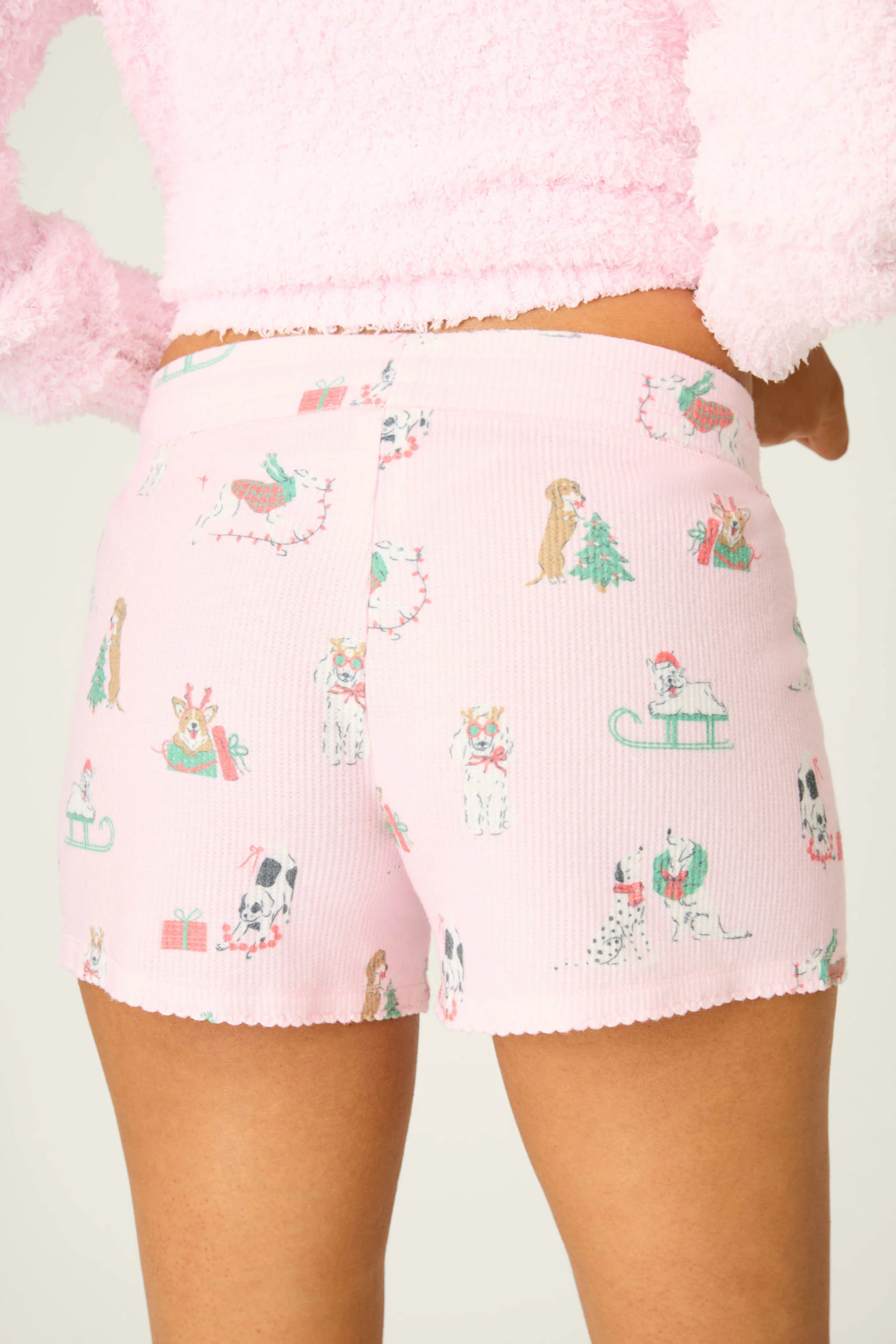 Peace & Pawlidays Dog Print Shorts - Image 4