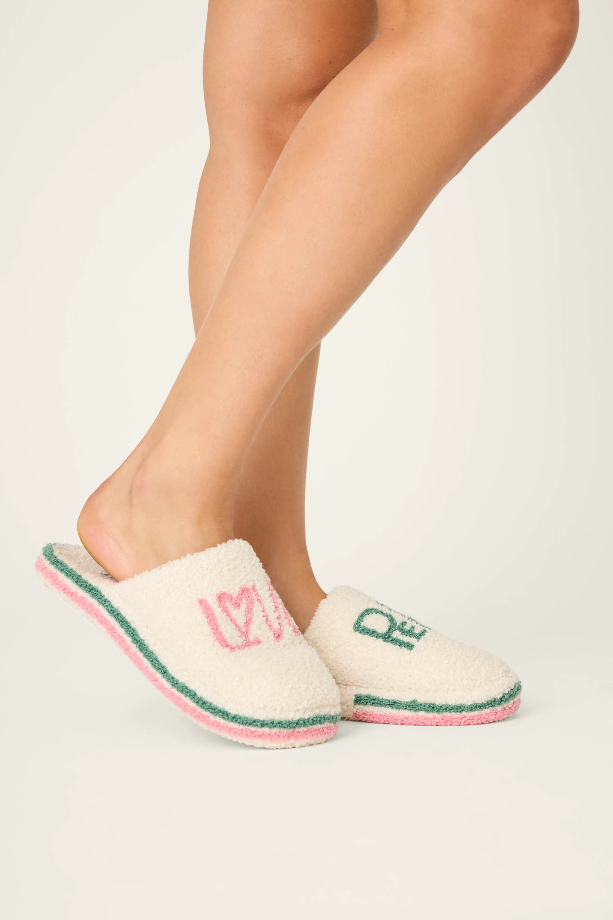 Peace & Pawlidays Ivory Slippers - Image 4