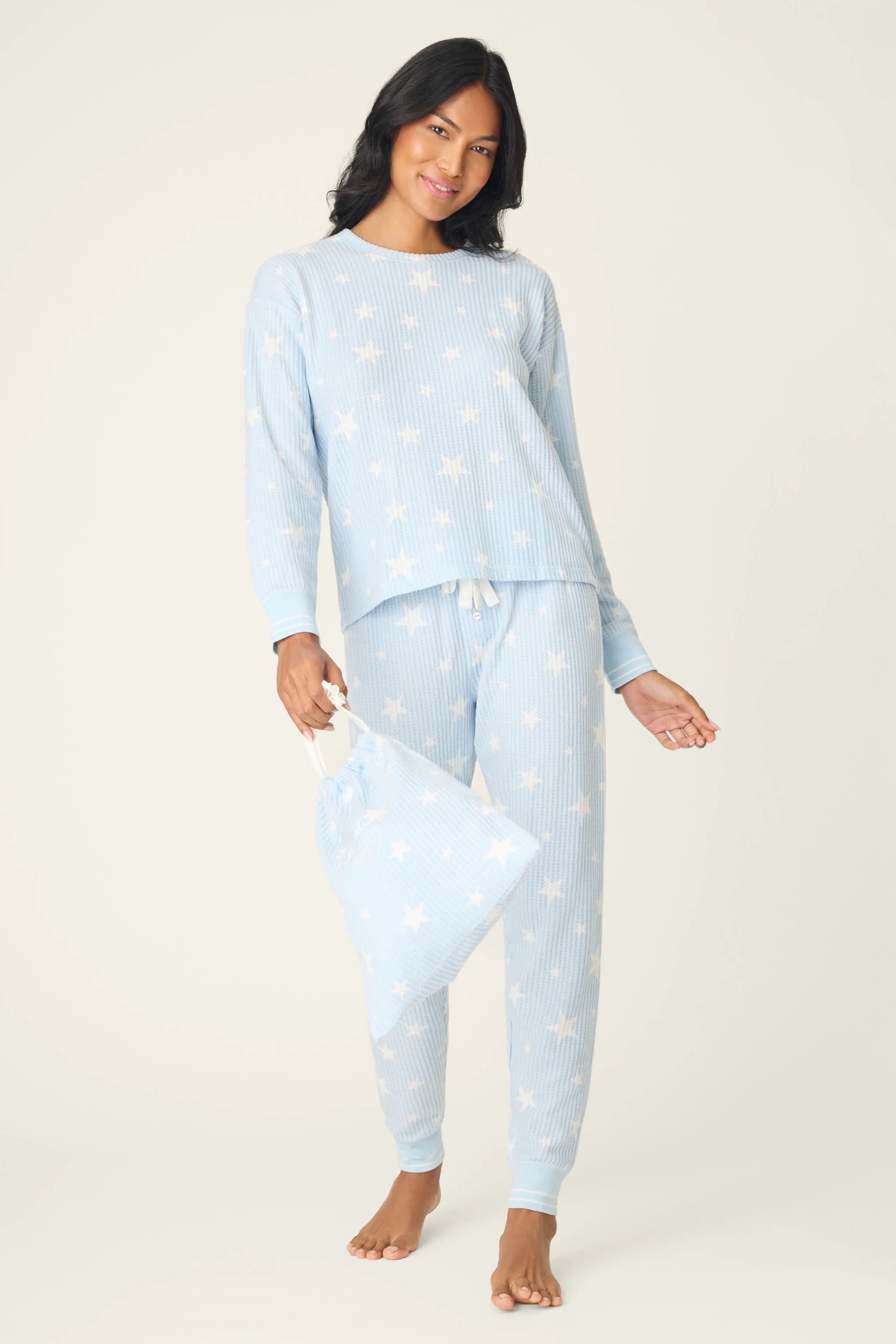 3-Piece Star Print Thermal Velour PJ Set