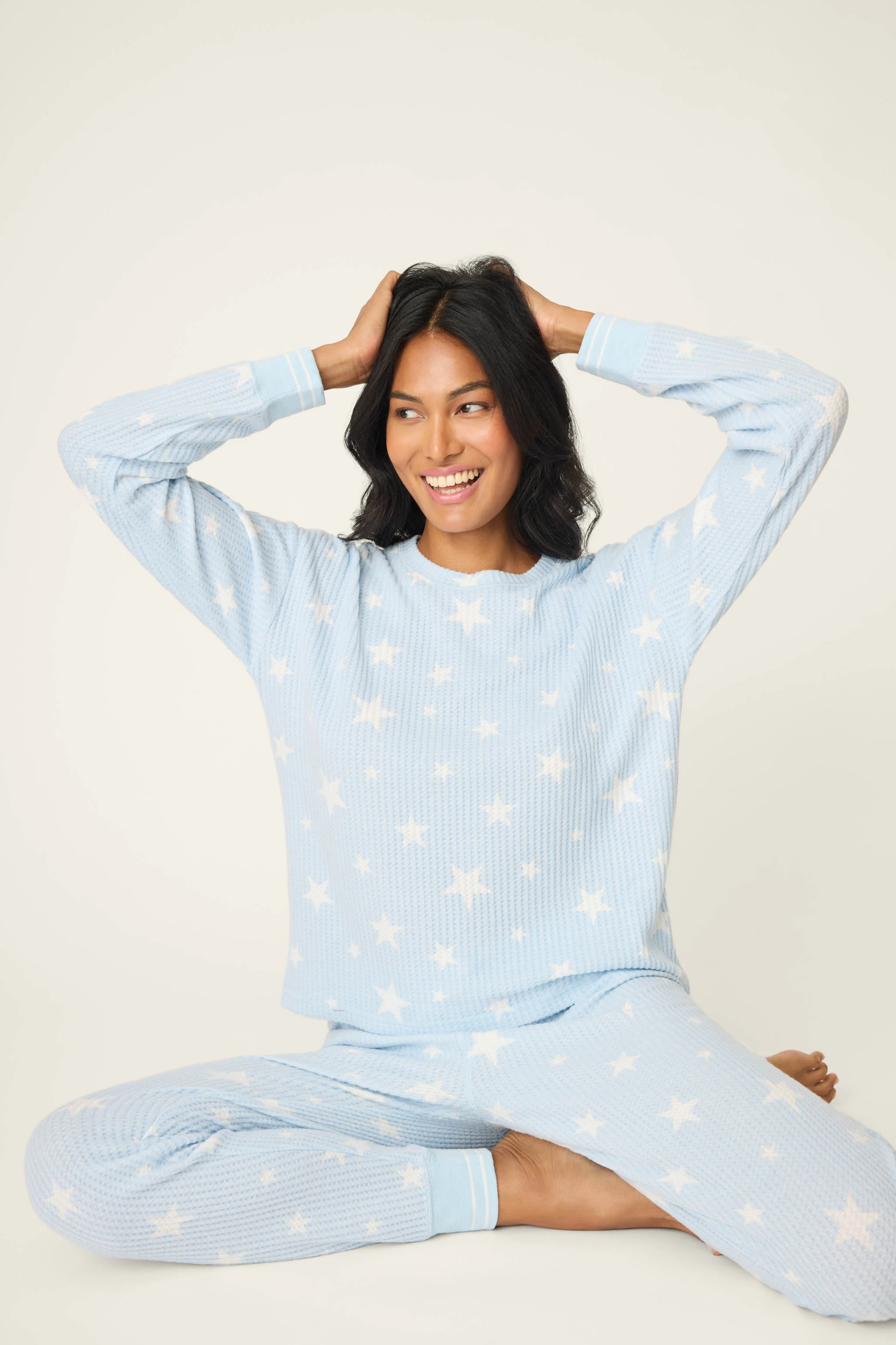 3-Piece Star Print Thermal Velour PJ Set - Image 3