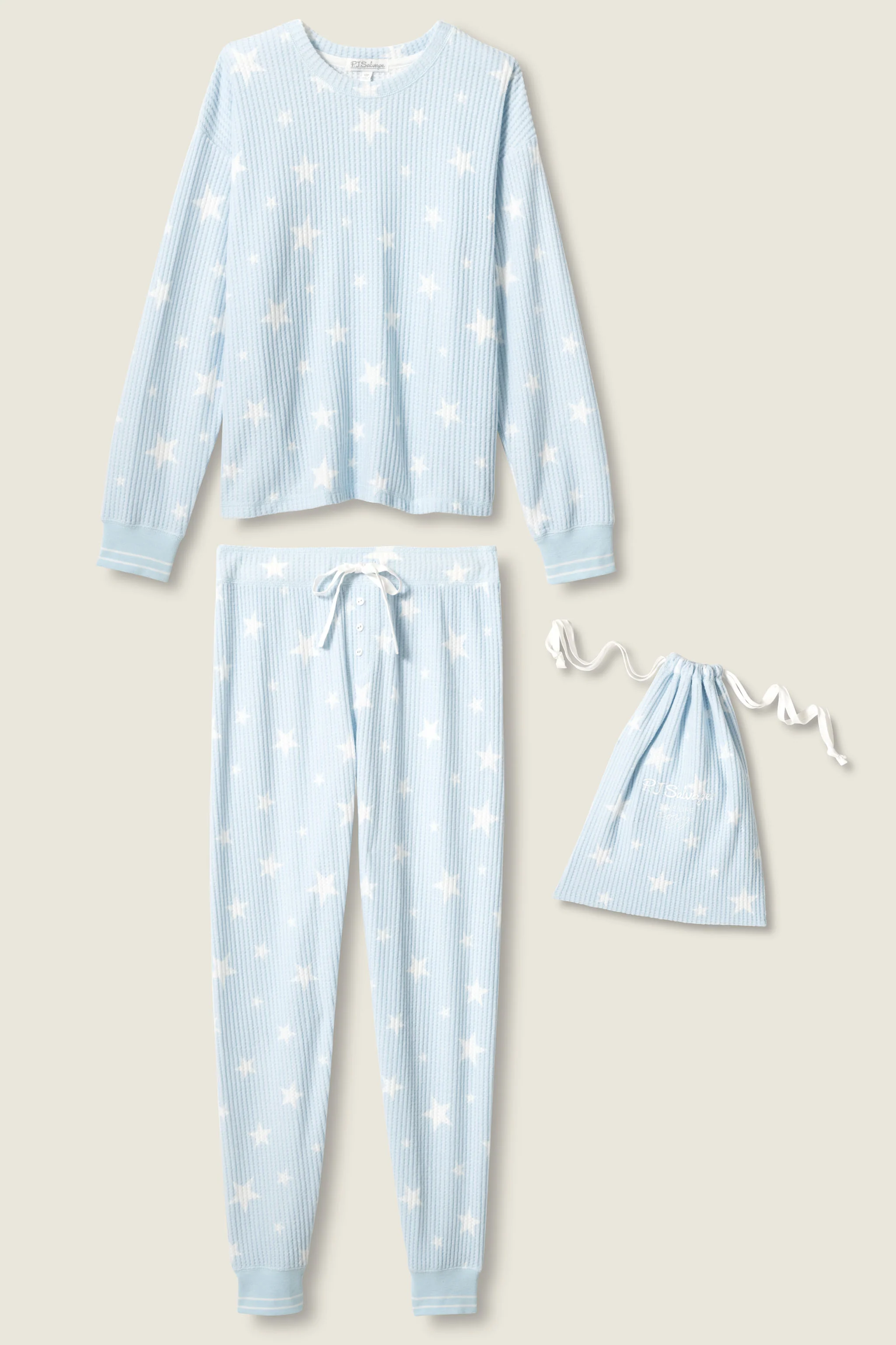 3-Piece Star Print Thermal Velour PJ Set - Image 7