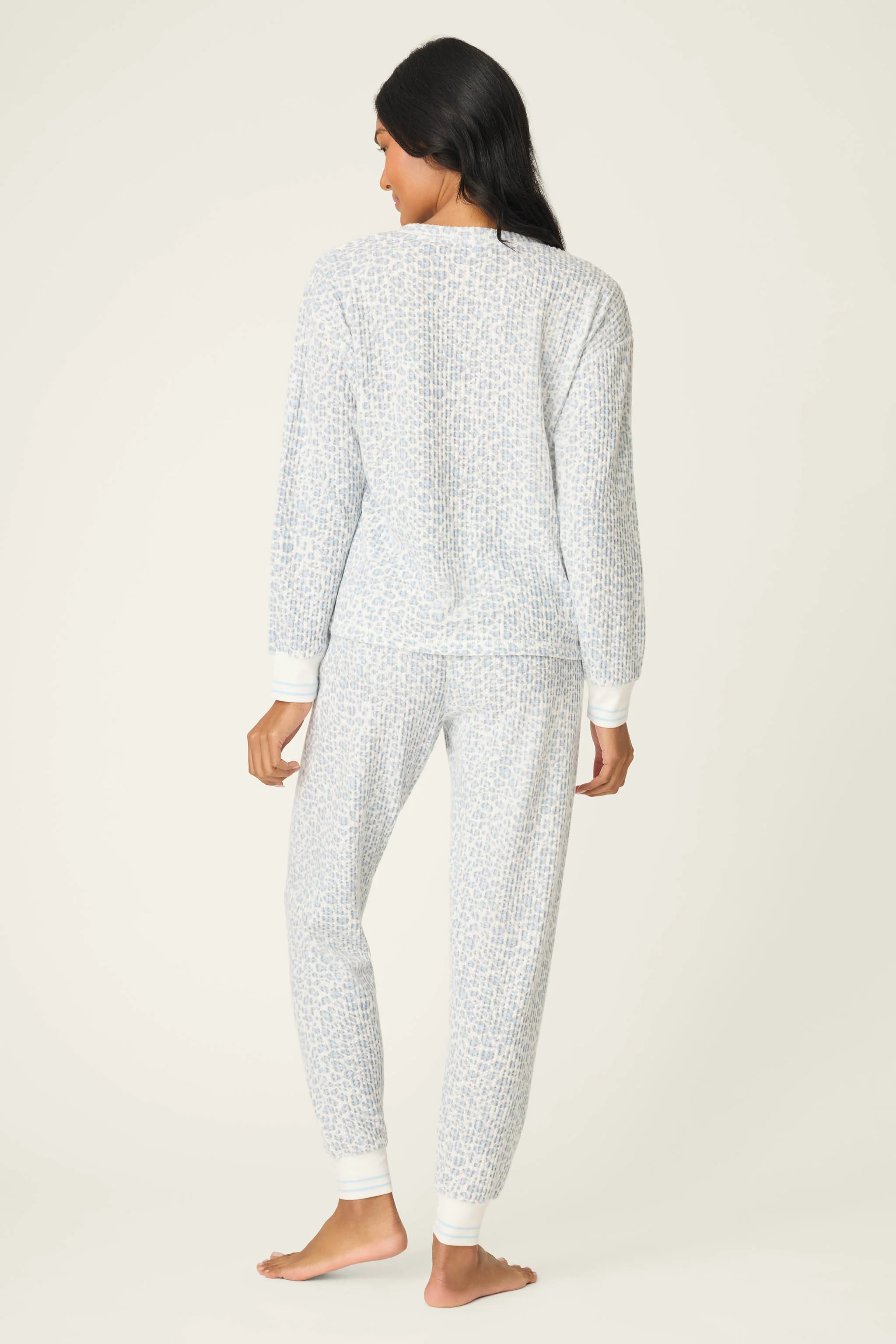 3-Piece Leopard Print Thermal Velour PJ Set - Image 3
