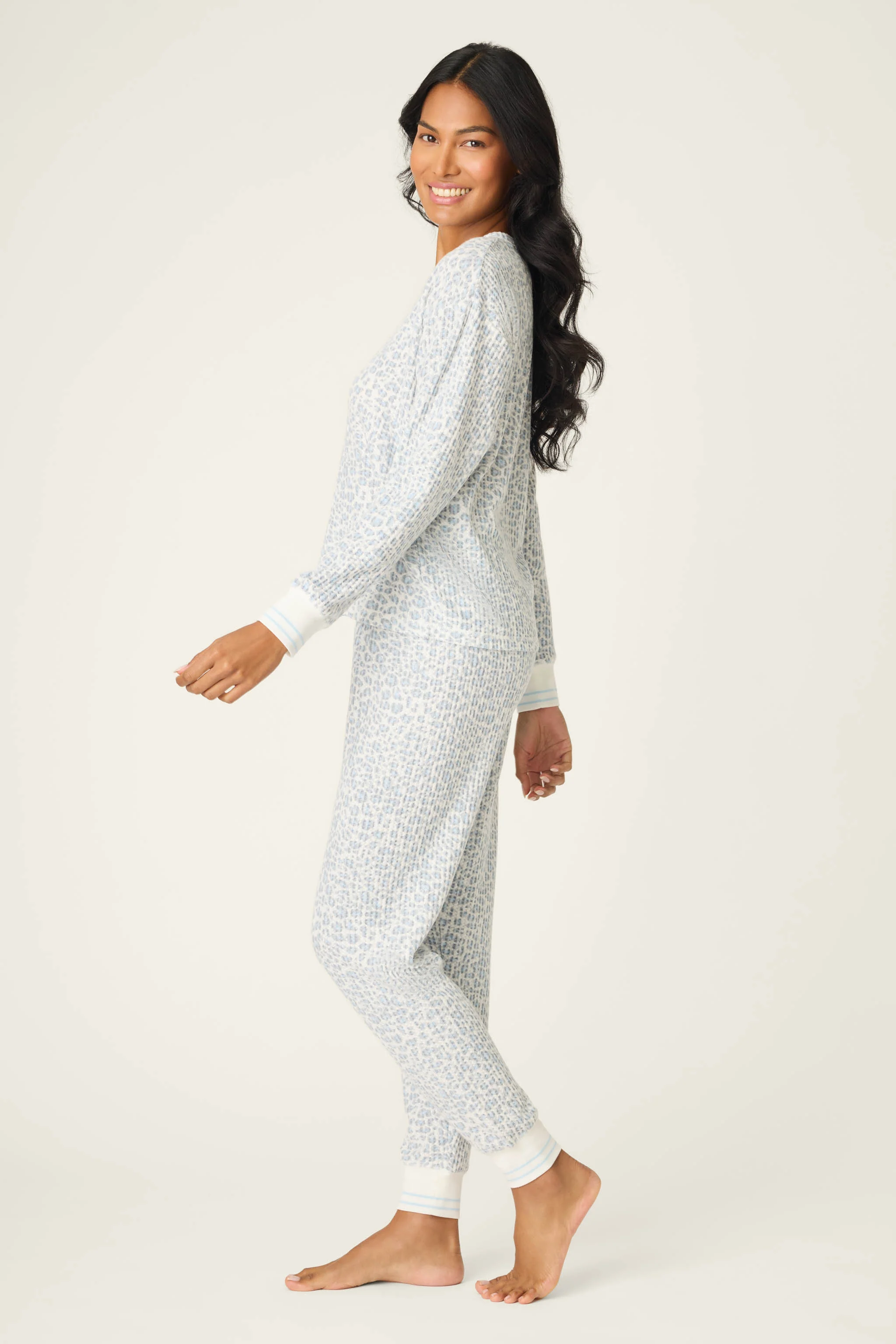 3-Piece Leopard Print Thermal Velour PJ Set - Image 5