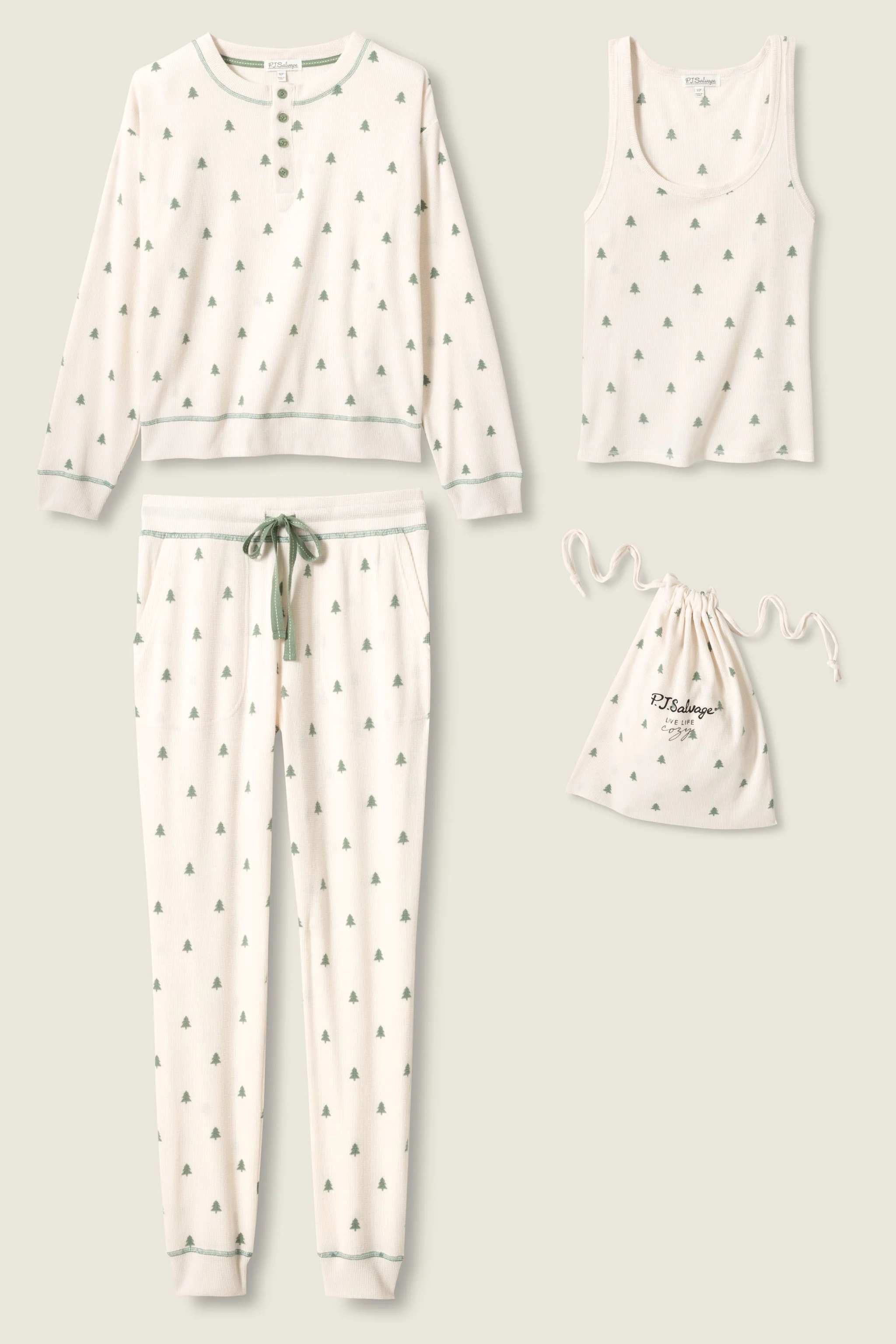 4-Piece Tree Print Thermal Lounge Set - Image 2