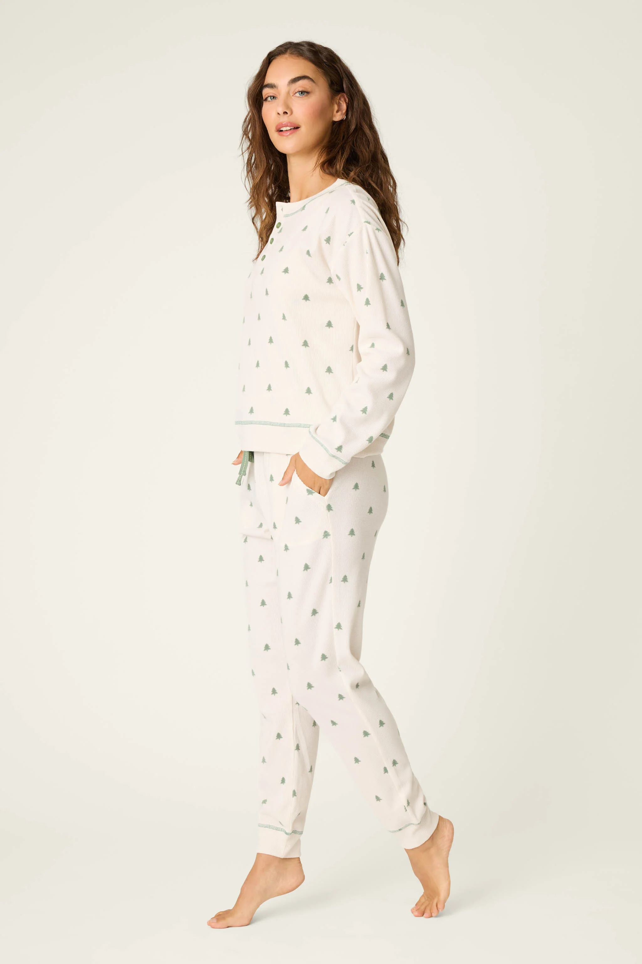 4-Piece Tree Print Thermal Lounge Set - Image 6