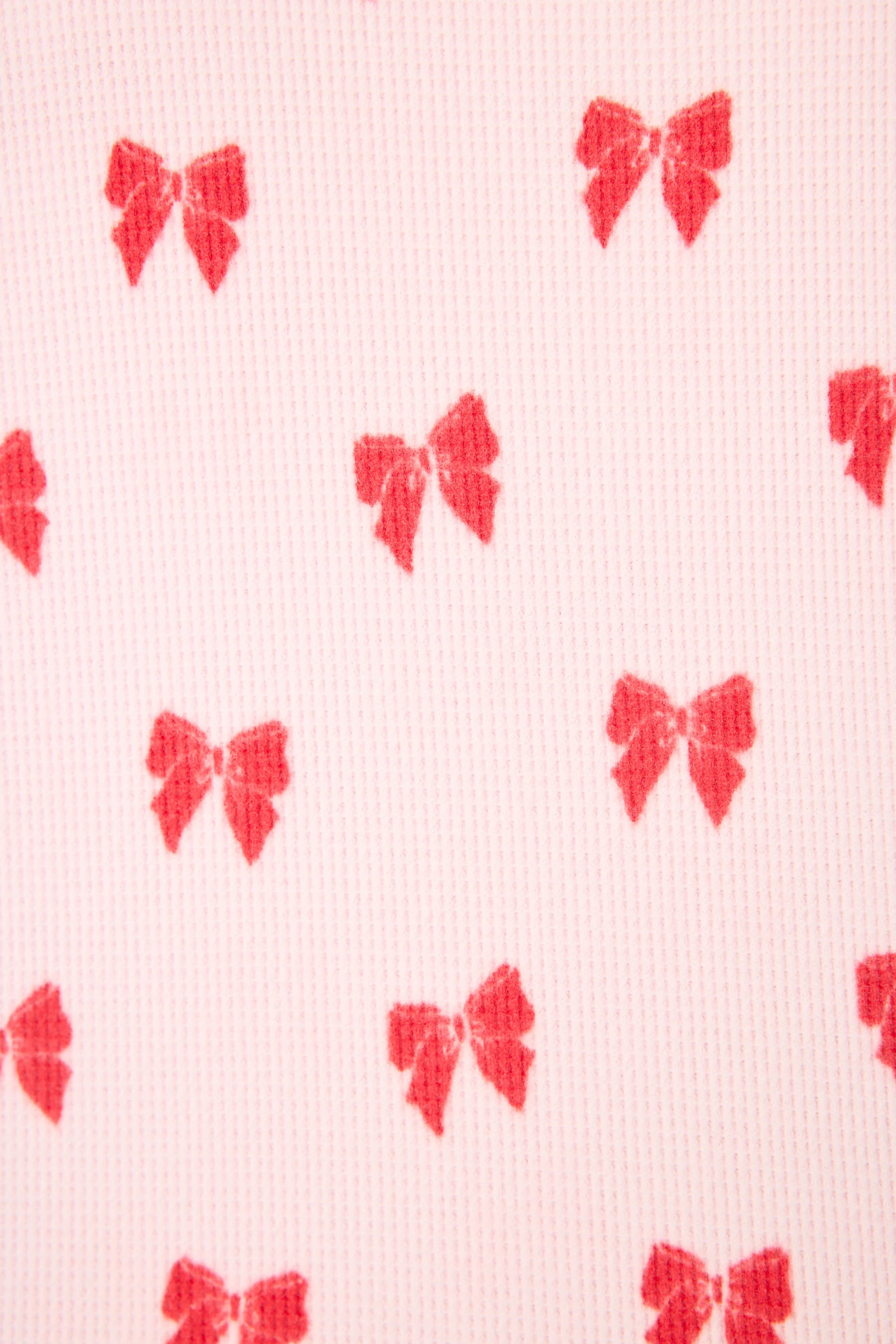 4-Piece Bow Print Thermal Lounge Set - Image 7