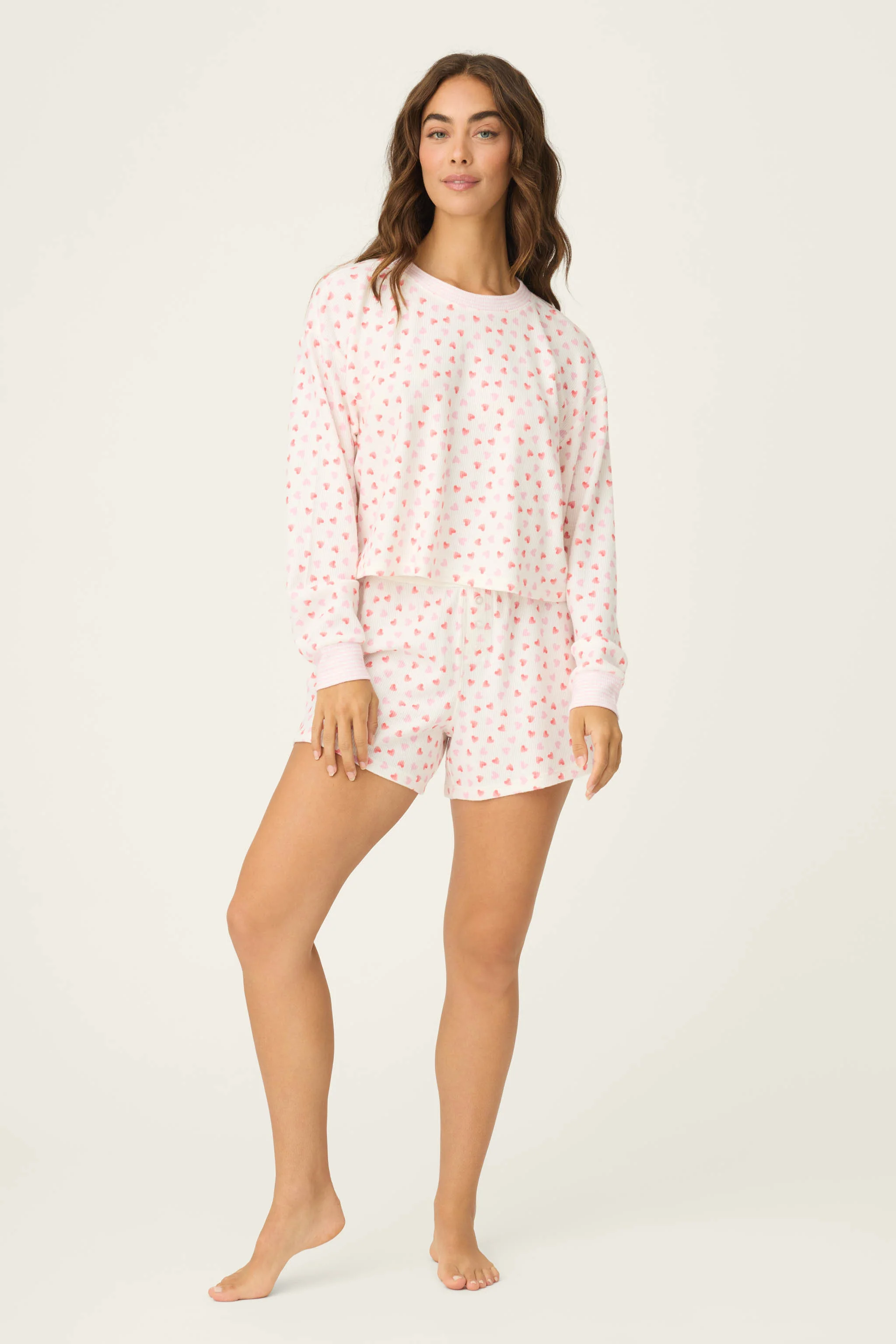 Boyfriend Boxer Heart to Heart PJ Short Set - Image 3