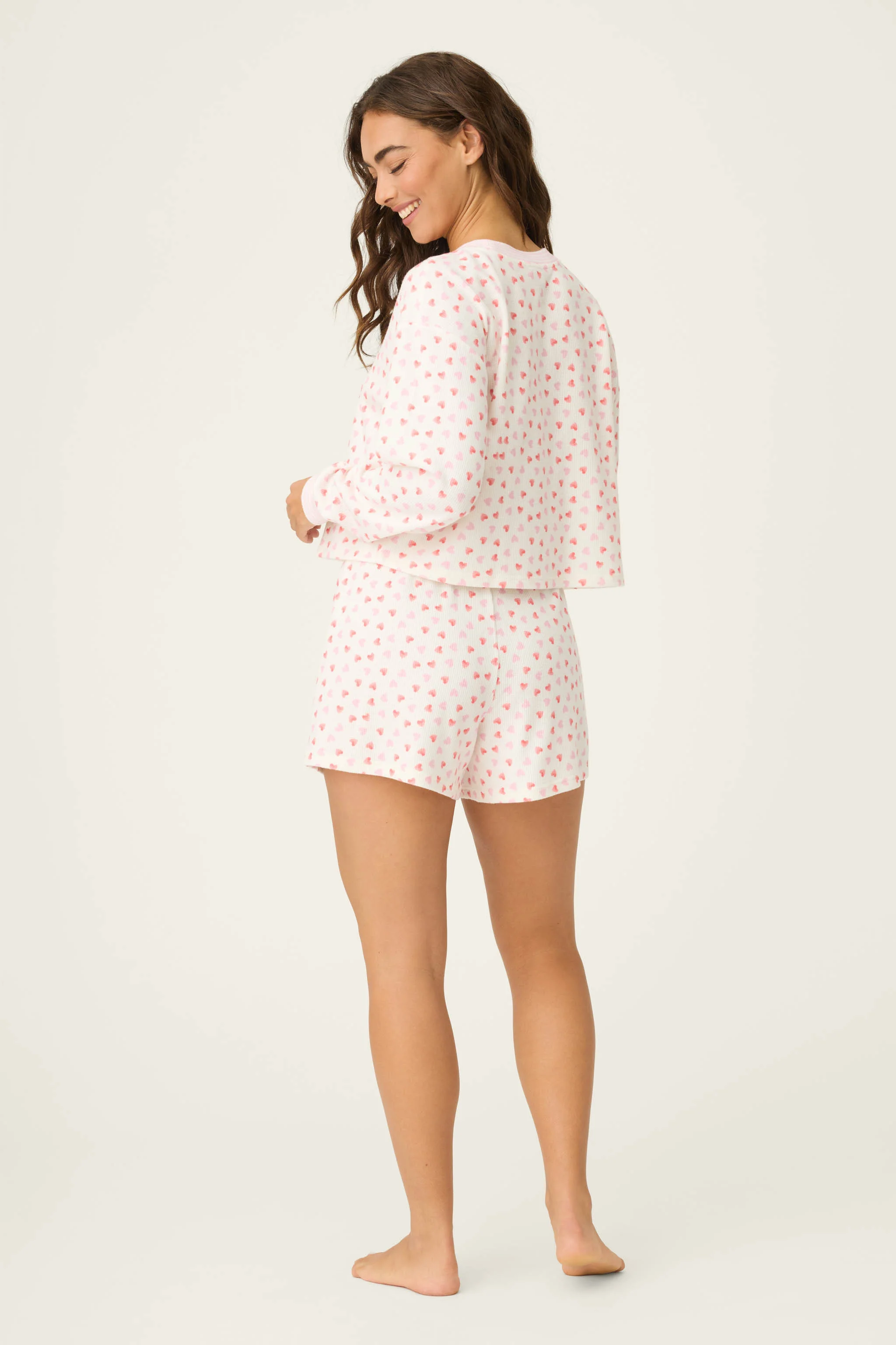 Boyfriend Boxer Heart to Heart PJ Short Set - Image 4