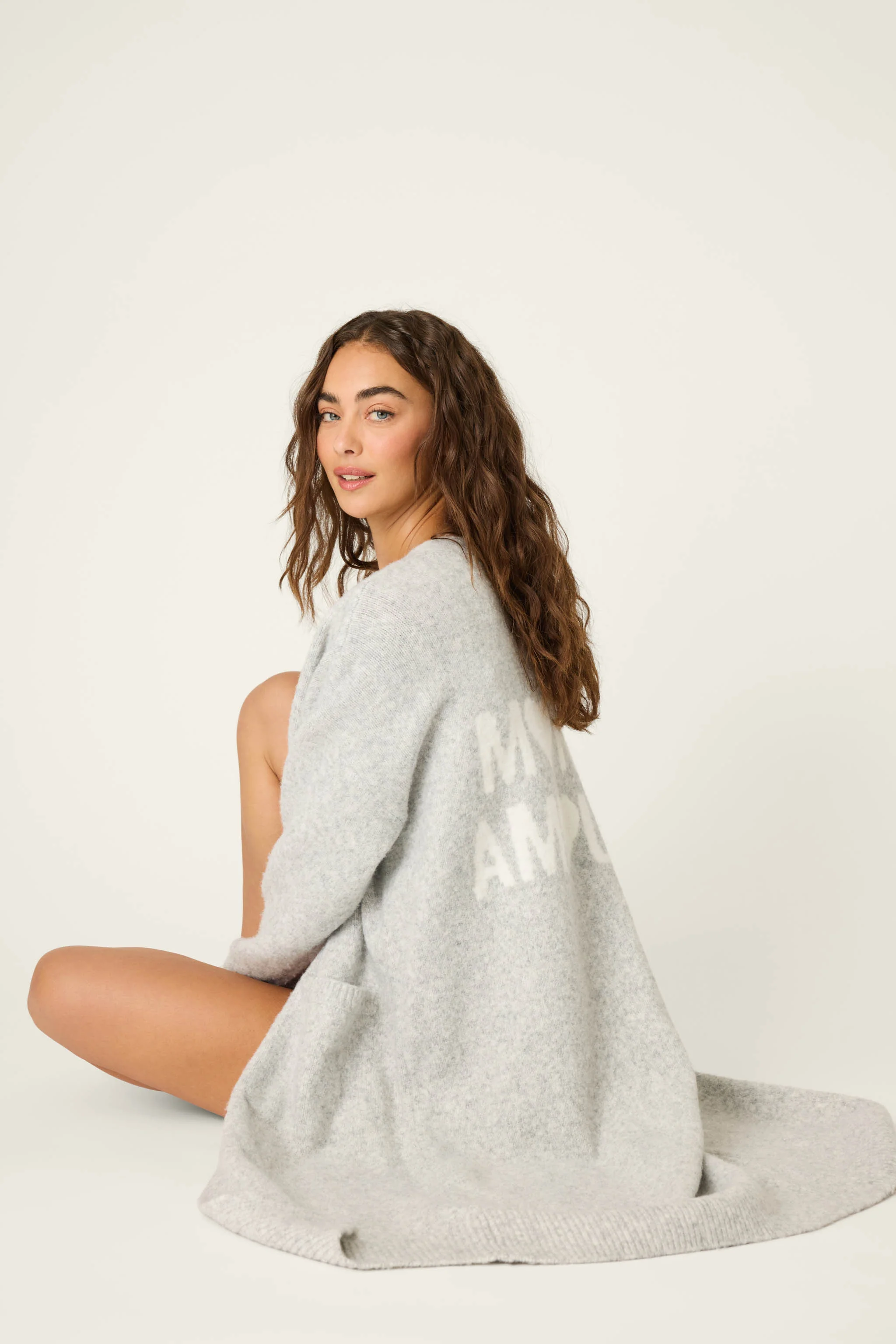 My Dog Is My Valentine Long Line Cardigan - Image 3