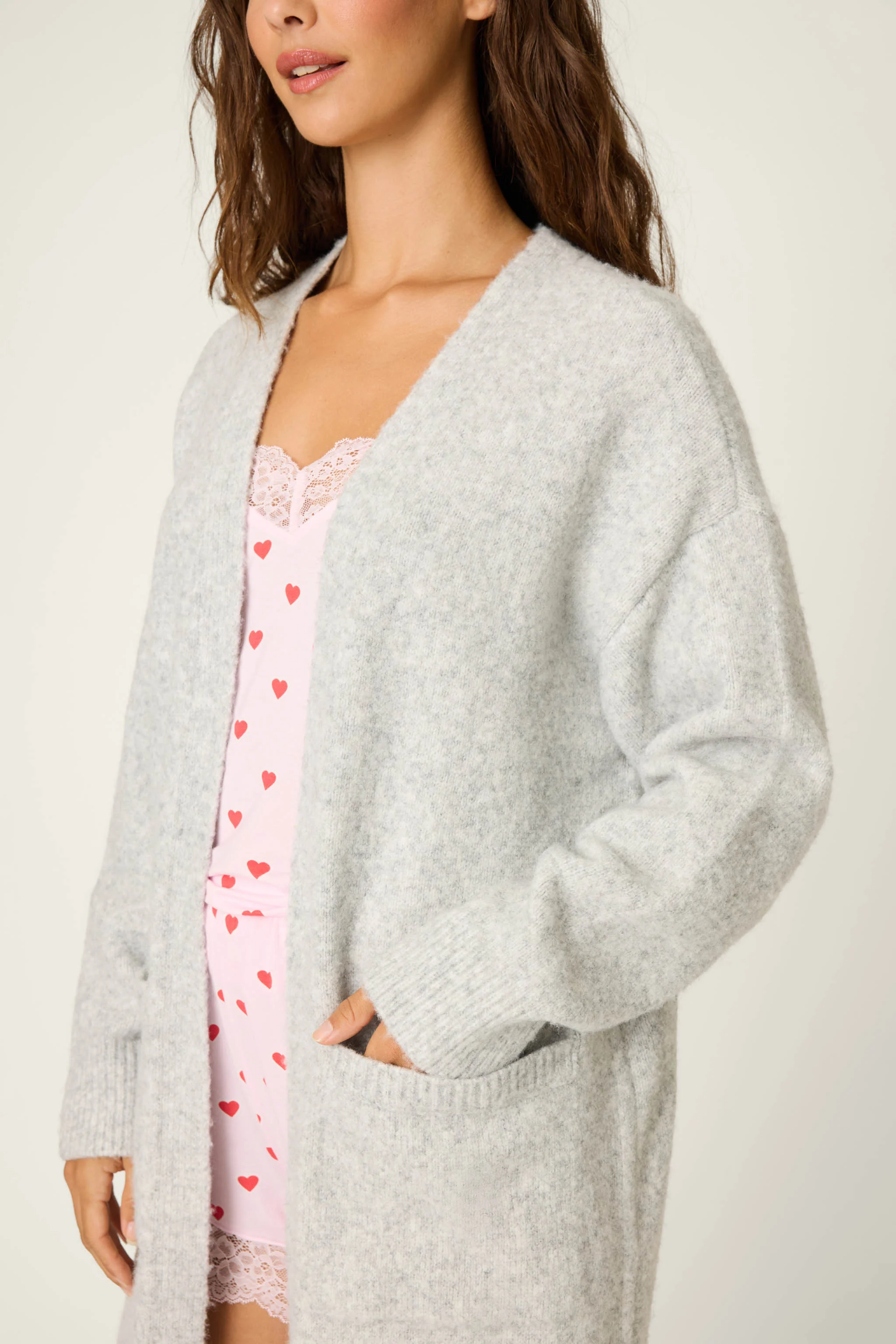 My Dog Is My Valentine Long Line Cardigan - Image 4
