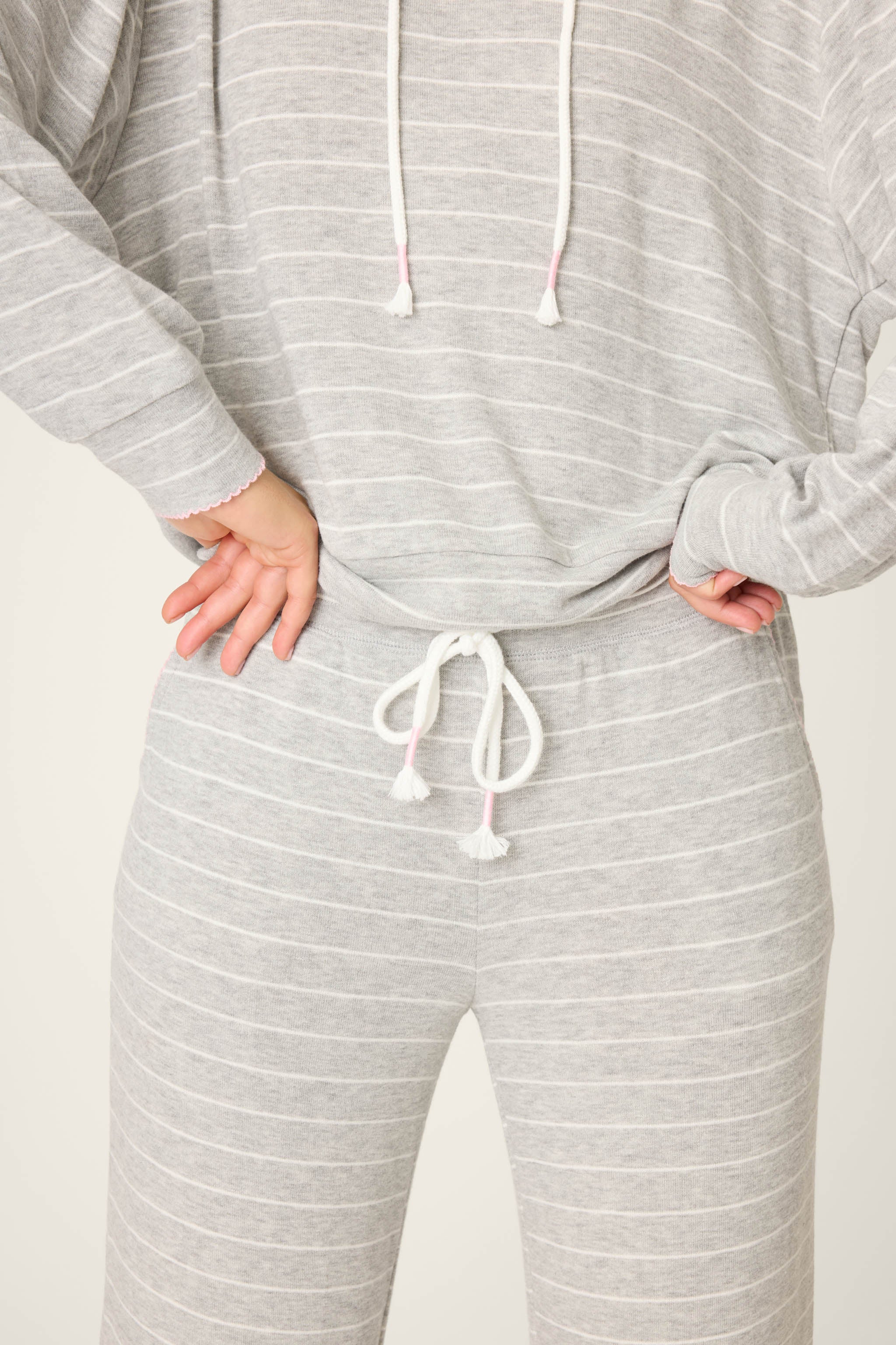 My Dog Is My Valentine Striped Open Leg Pants - Image 5