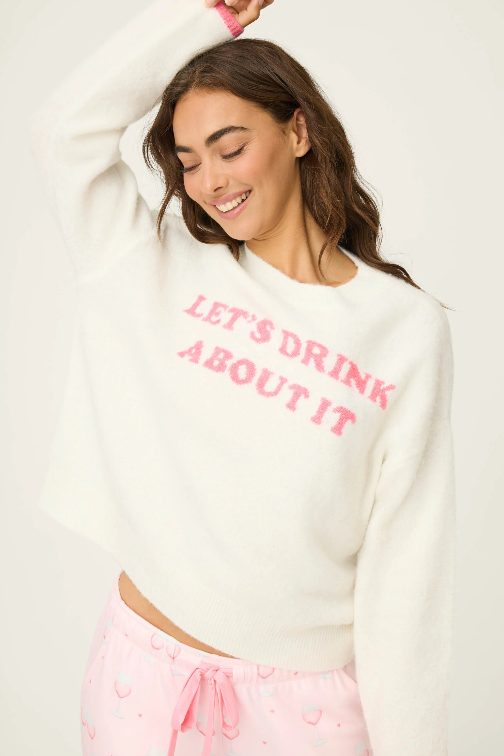 Happy Hour "Lets Drink About it" Snuggle Sweater