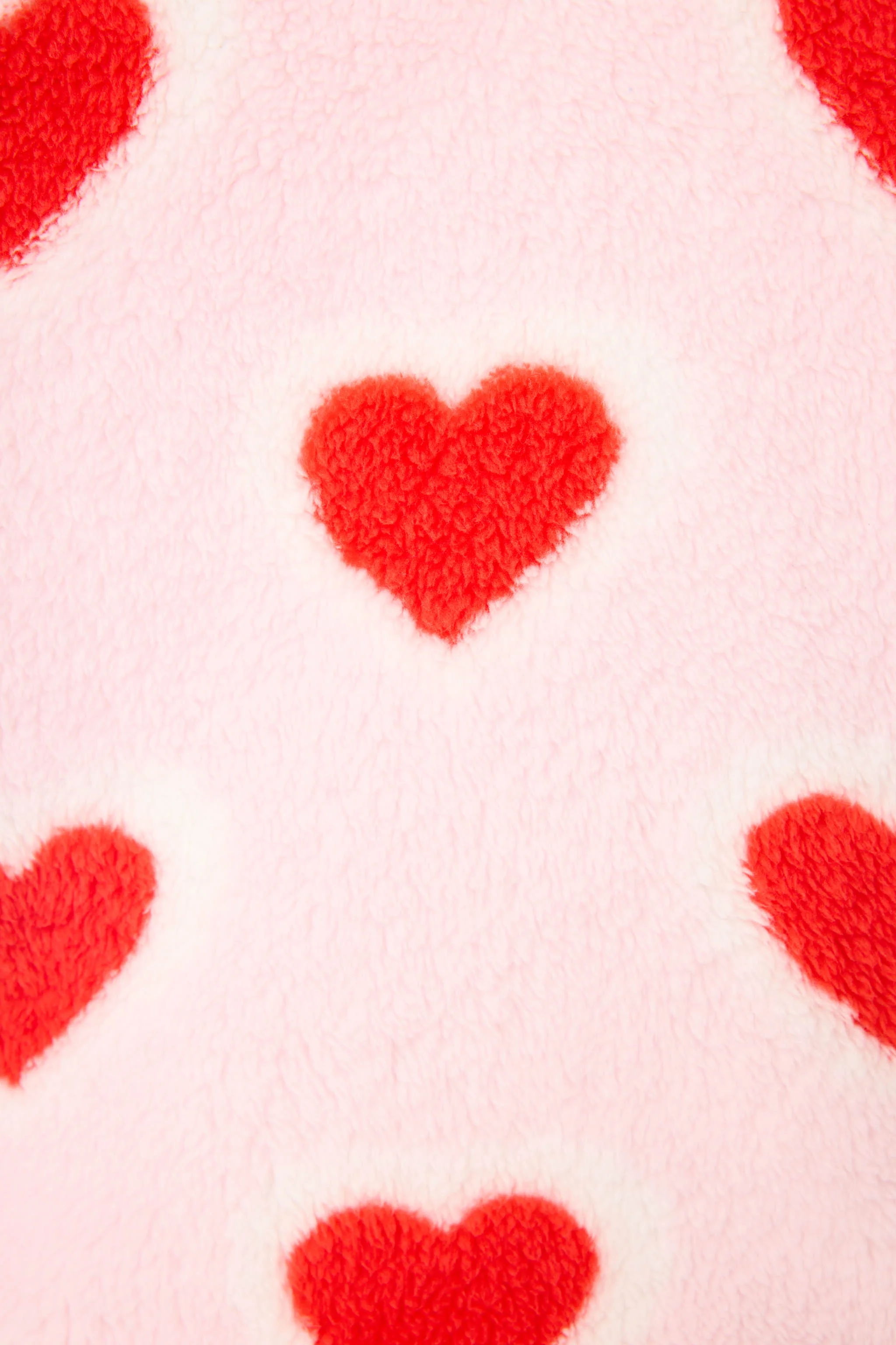 Let's Get Cozy Heart Print Plush Pullover - Image 6