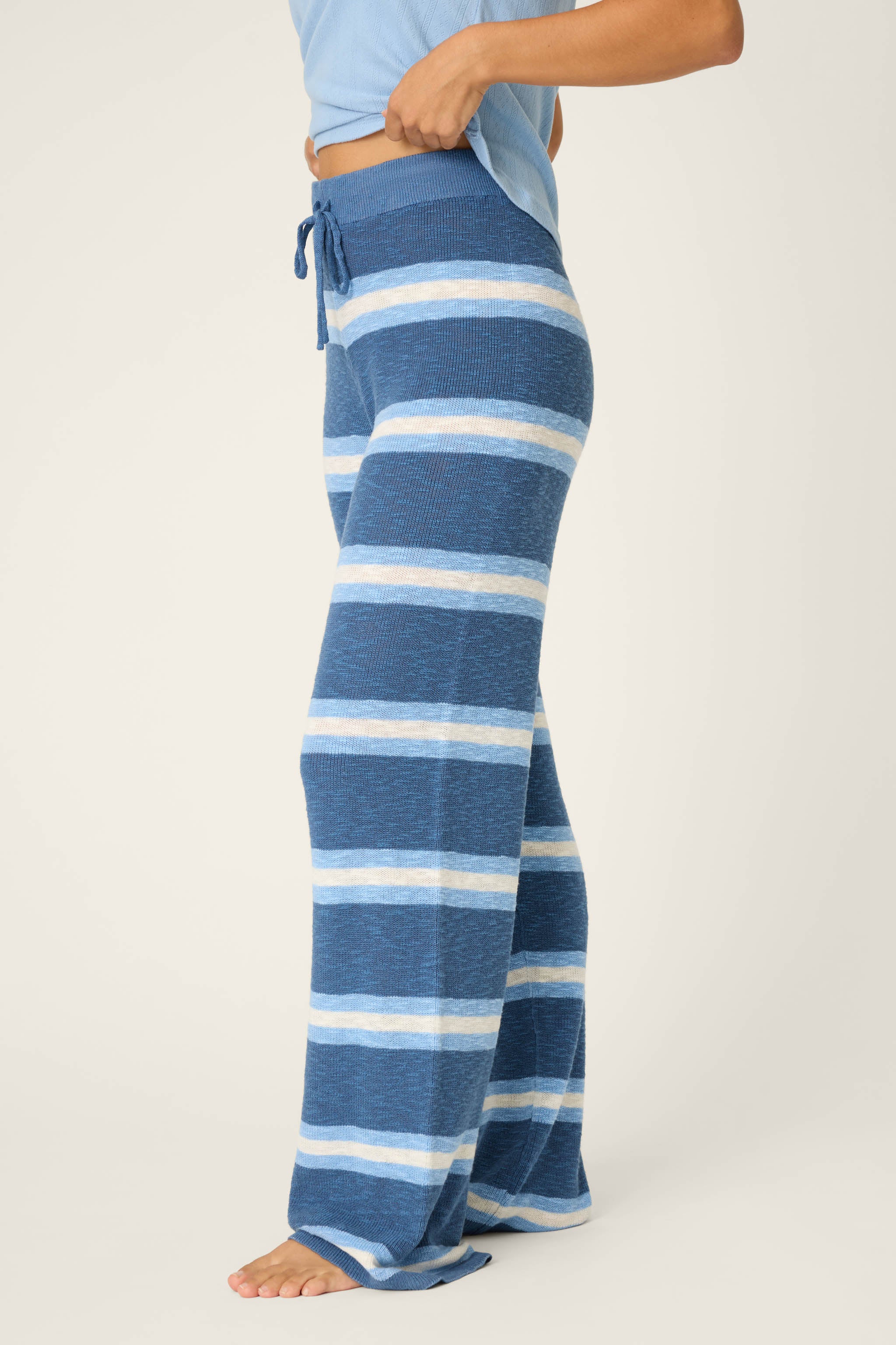 More Amour Striped Open Leg Pants - Image 4
