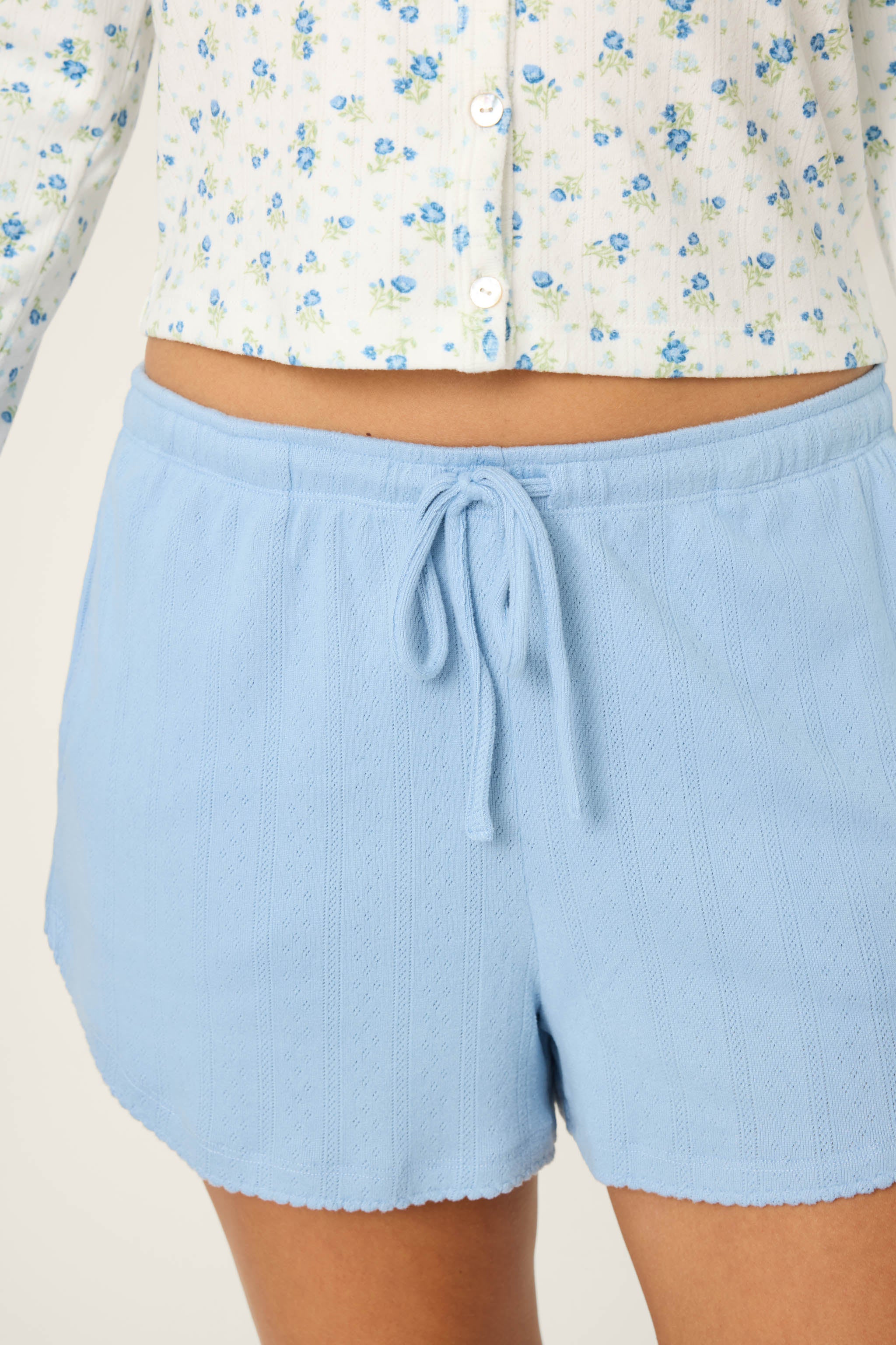 More Amour Blue Dream Pointelle Shorts - Image 5