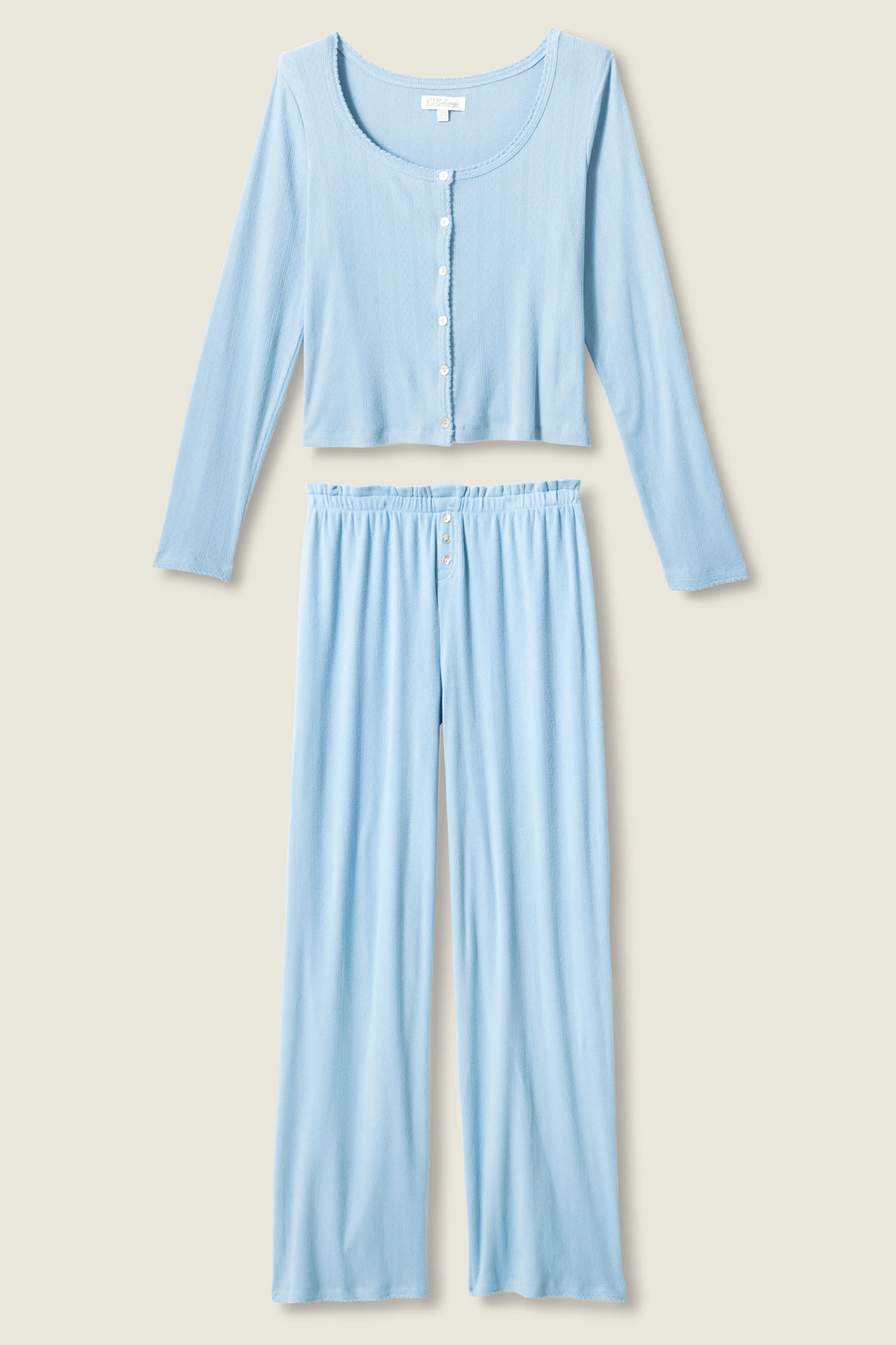 More Amour Blue Dream Pointelle PJ Set - Image 6